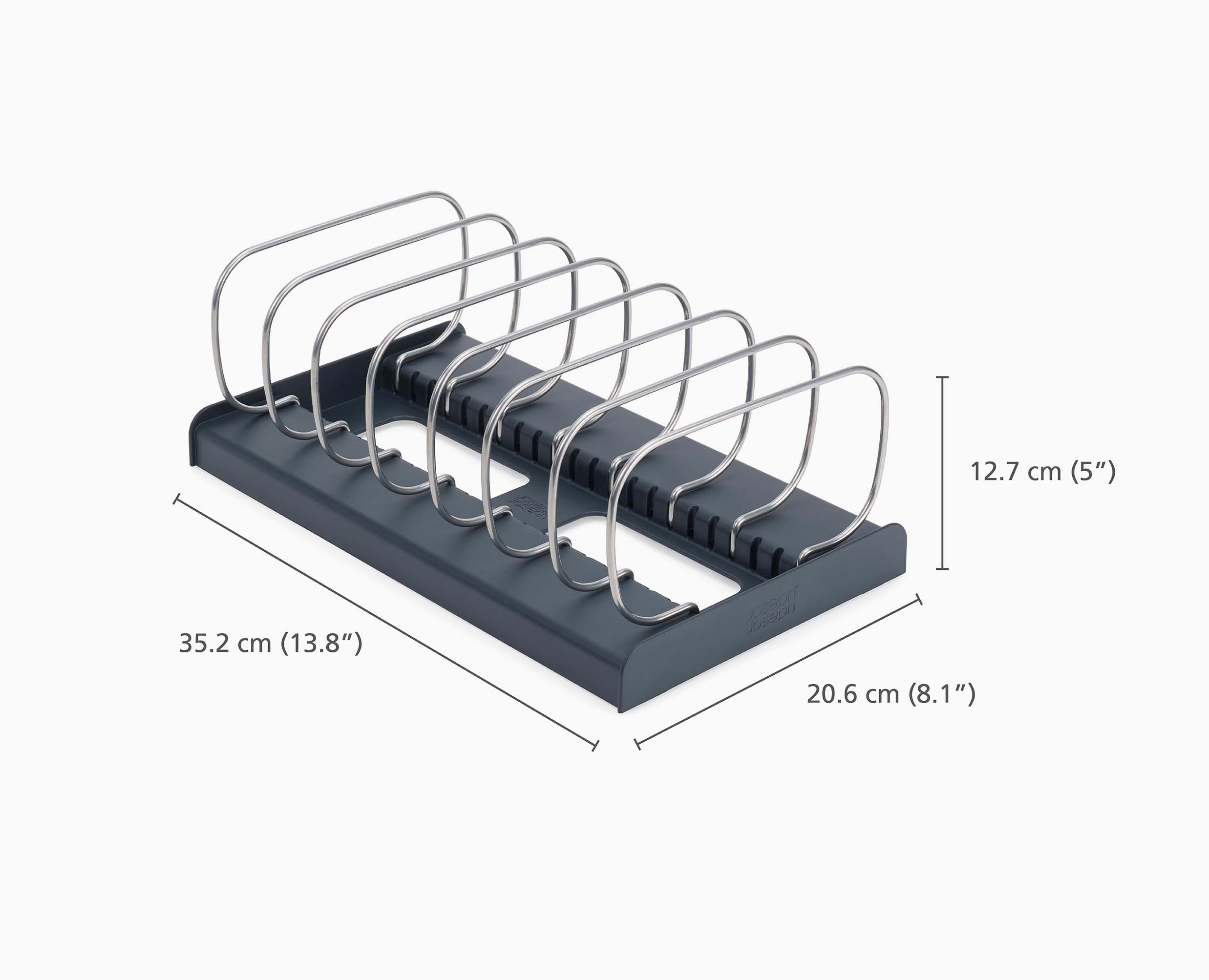 joseph-joseph-drawerstore-grey-baking-tray-organiser-with-8-adjustable-dividers image 7