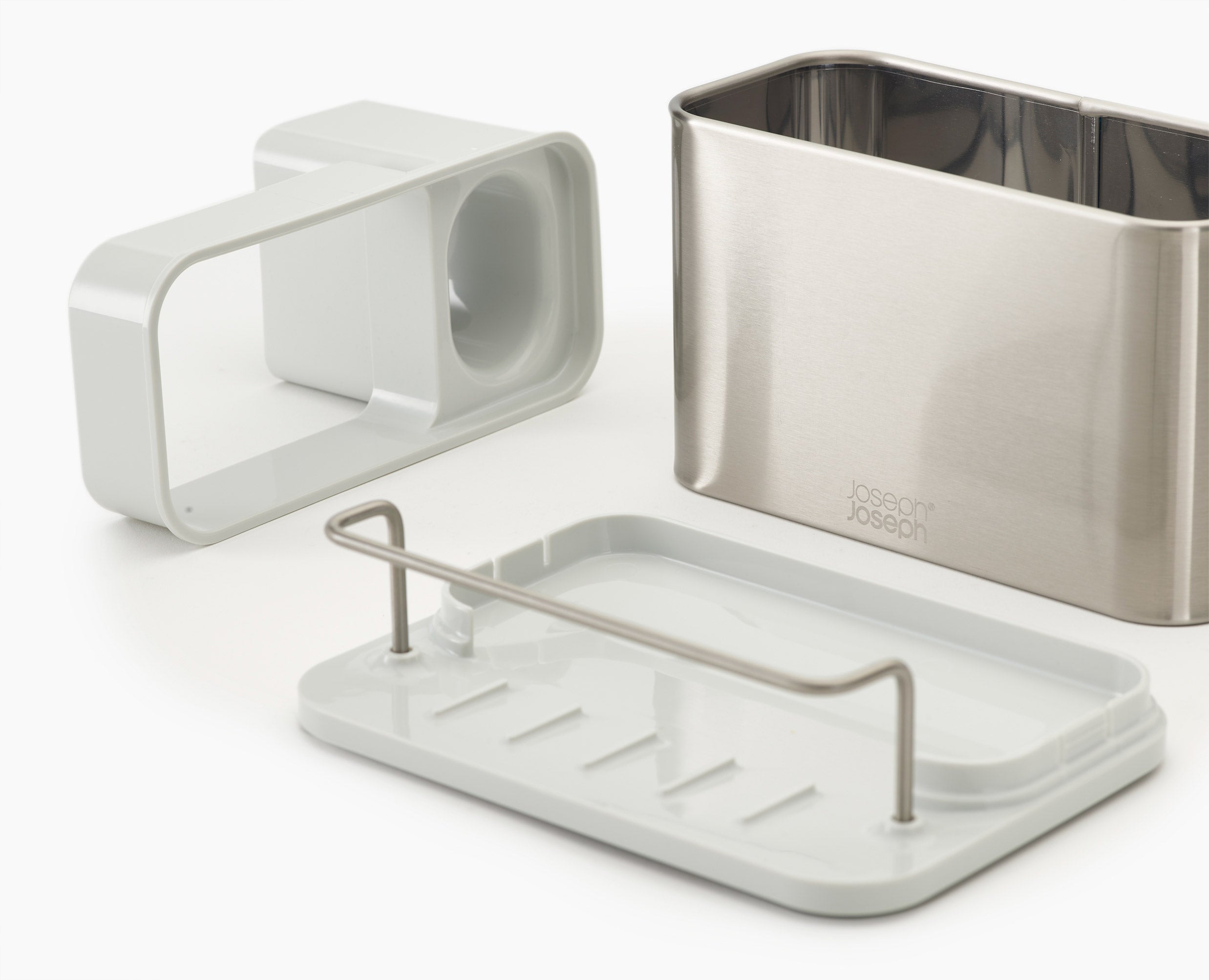 joseph-joseph-2-piece-stone-drainer-sink-organisation-set-expandable-dish-draine image 7
