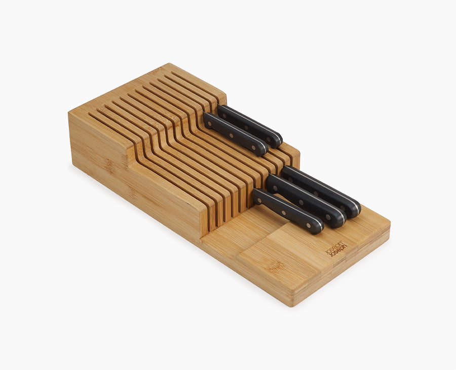 joseph-joseph-drawerstore-bamboo-large-2-tier-knife-organiser image 1