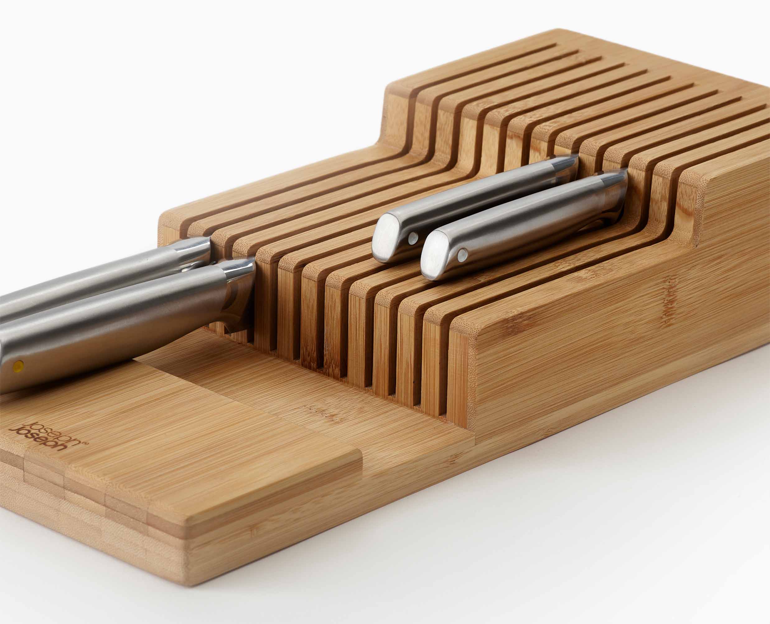 joseph-joseph-drawerstore-bamboo-large-2-tier-knife-organiser image 4