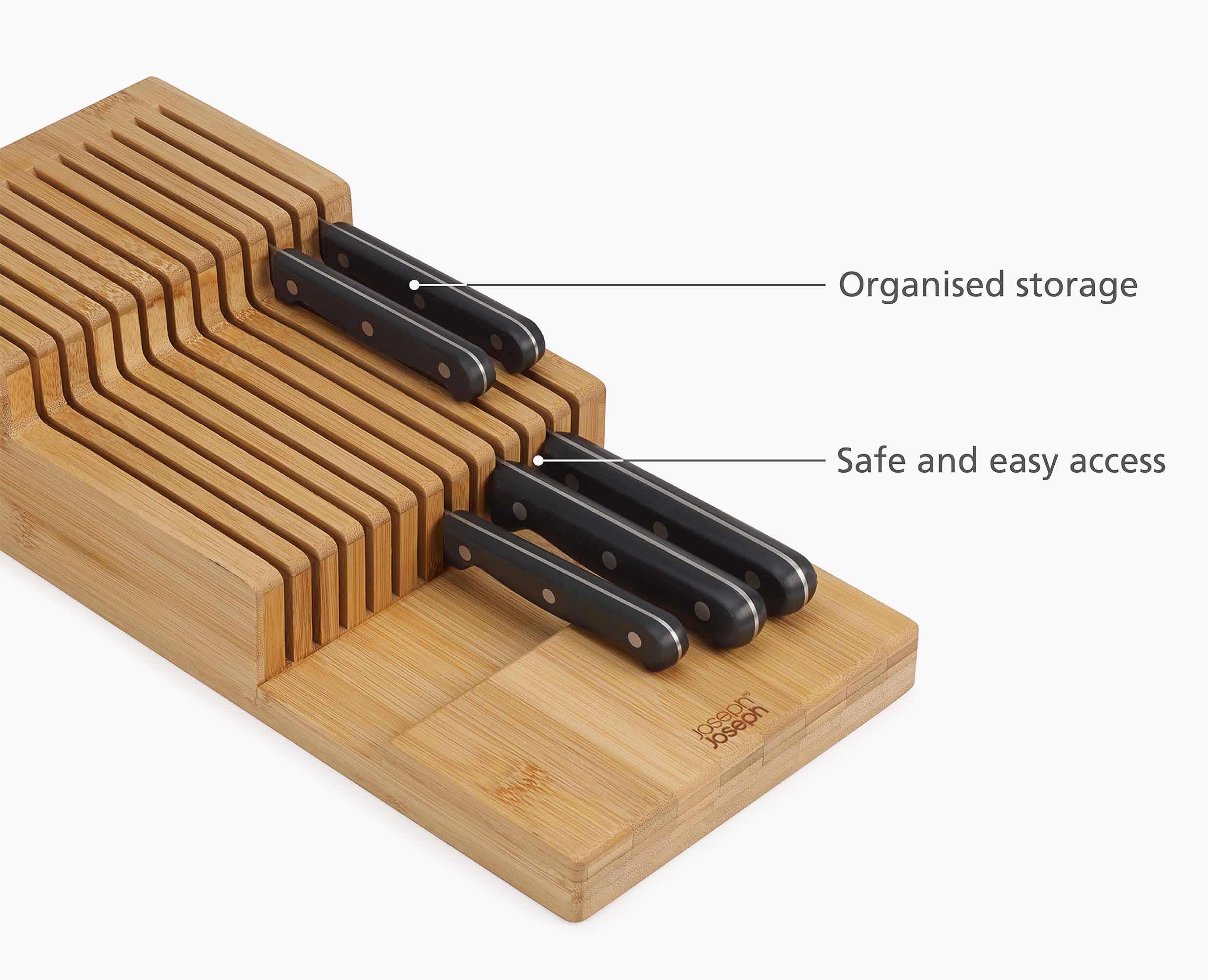 joseph-joseph-drawerstore-bamboo-large-2-tier-knife-organiser image 8