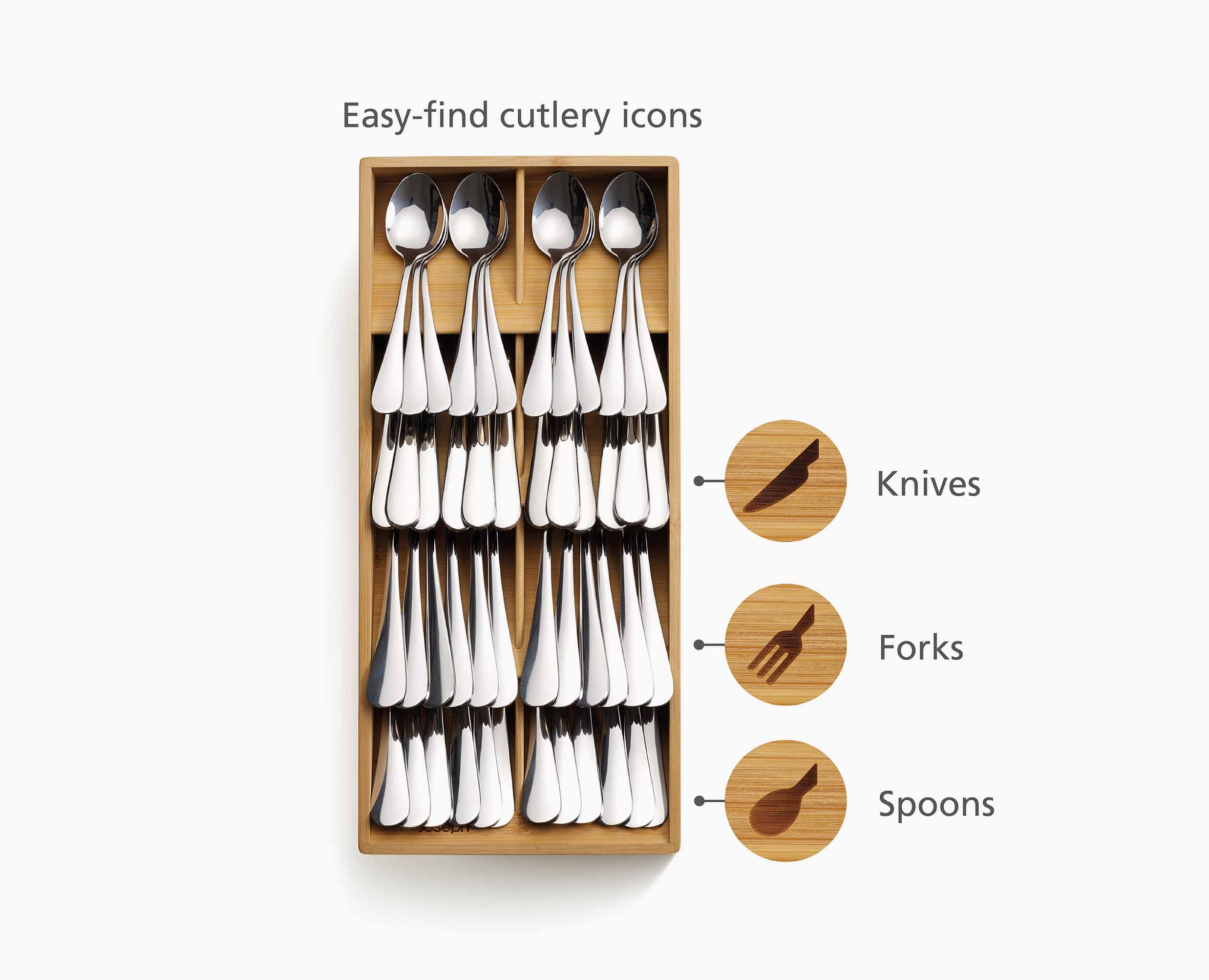 joseph-joseph-drawerstore-bamboo-large-cutlery-organiser-space-saving-tiered-des image 8