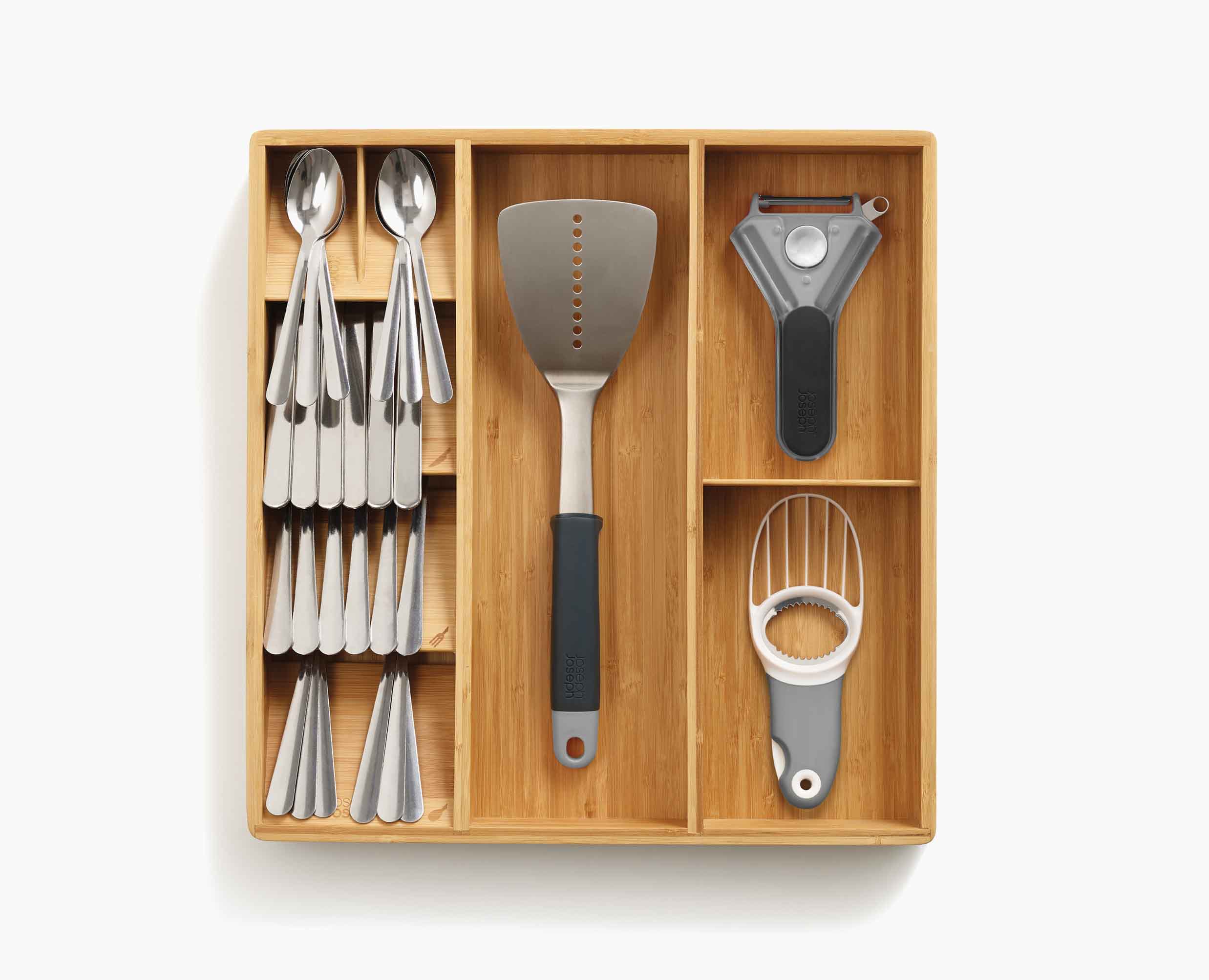 joseph-joseph-drawerstore-bamboo-cutlery-utensil-gadget-organiser image 4