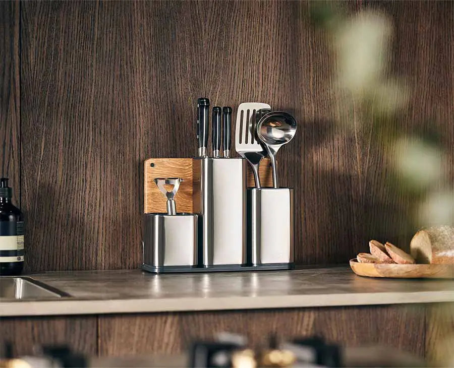 joseph-joseph-counterstore-stainless-steel-worktop-organiser-with-oak-board image 2