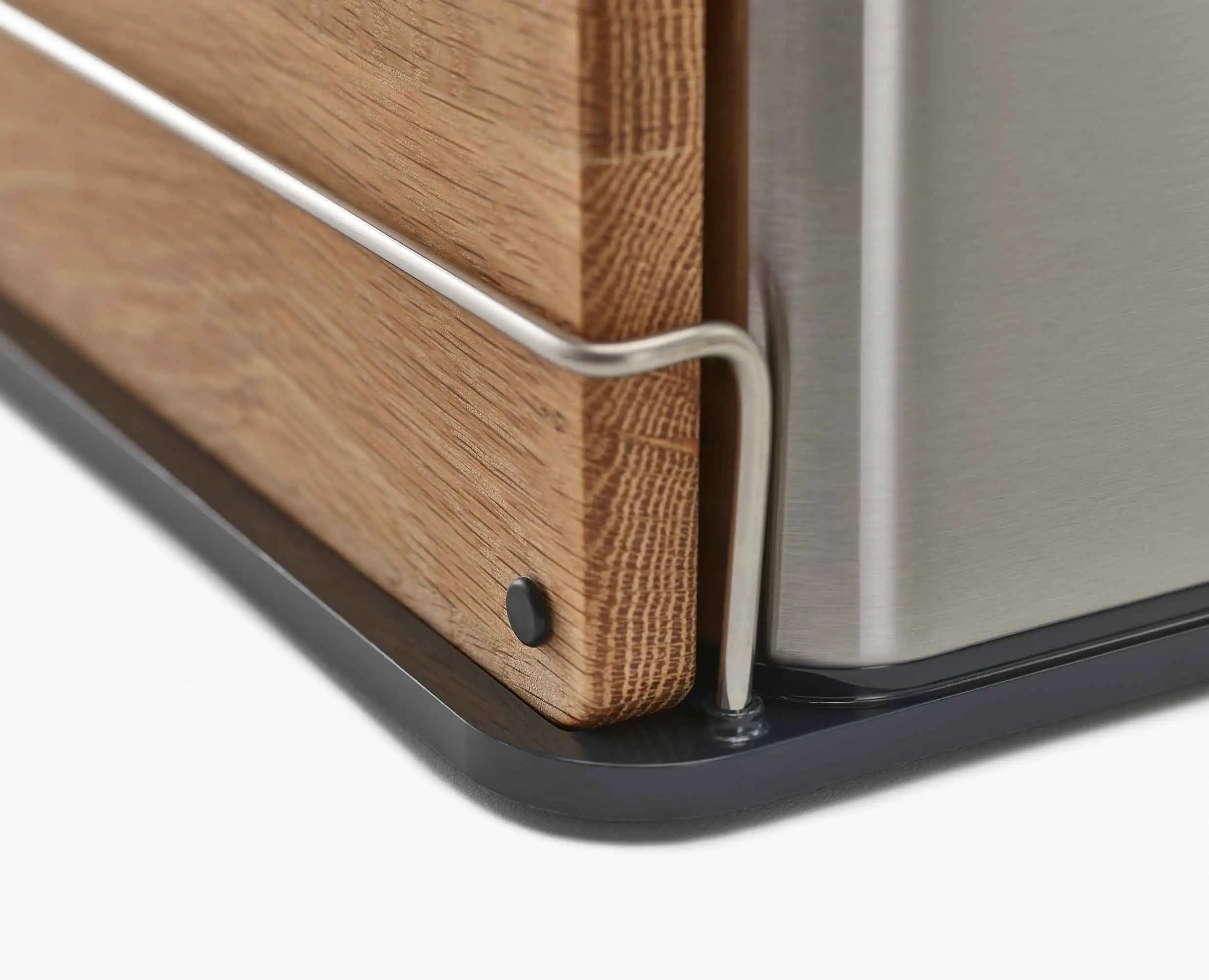 joseph-joseph-counterstore-stainless-steel-worktop-organiser-with-oak-board image 6