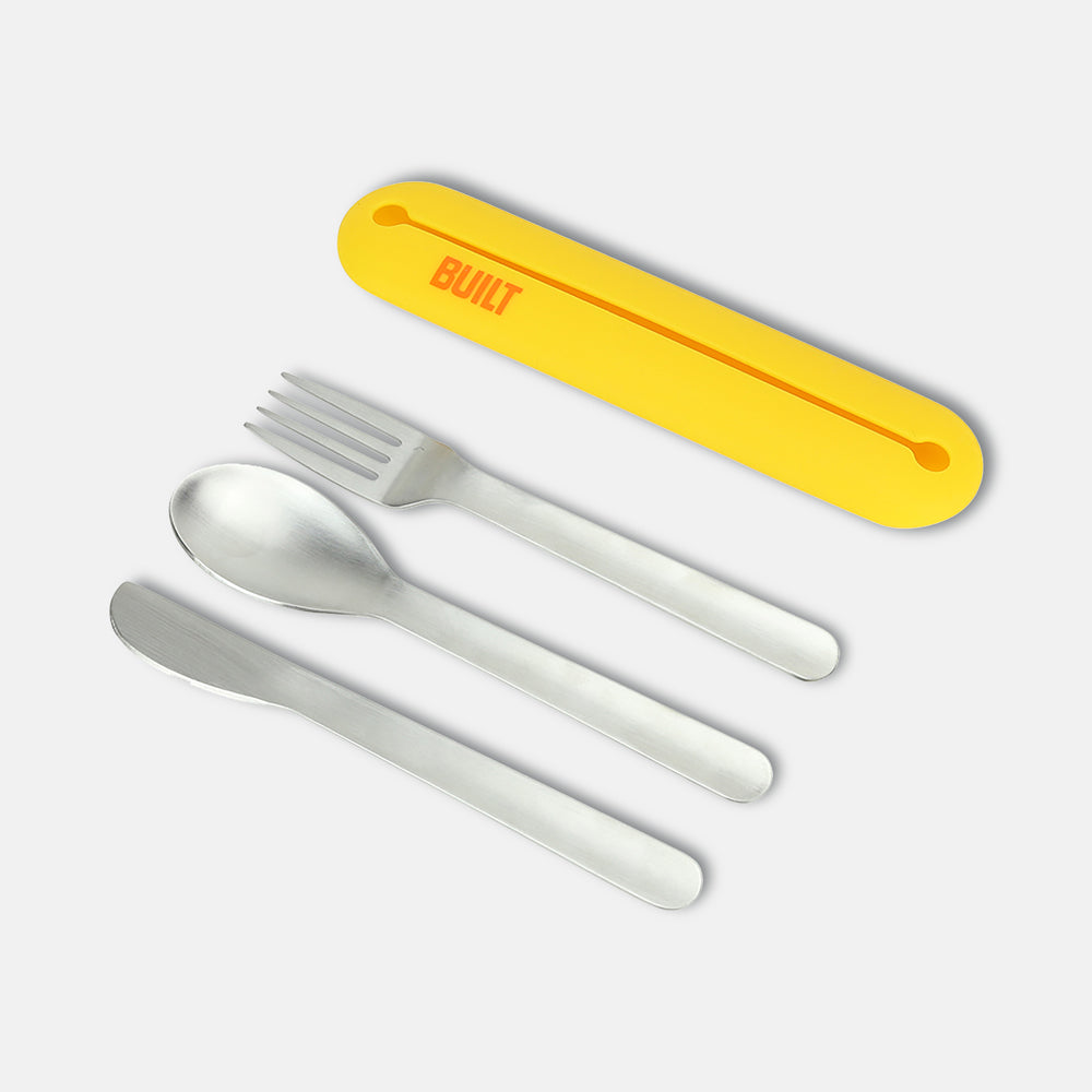built-silicone-utensil-case-with-stainless-steel-utensils-4-piece-set image 3