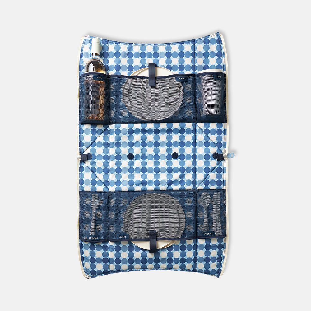 built-convertible-picnic-tote-4-person-set-with-reusable-tableware-and-picnic-bl image 3