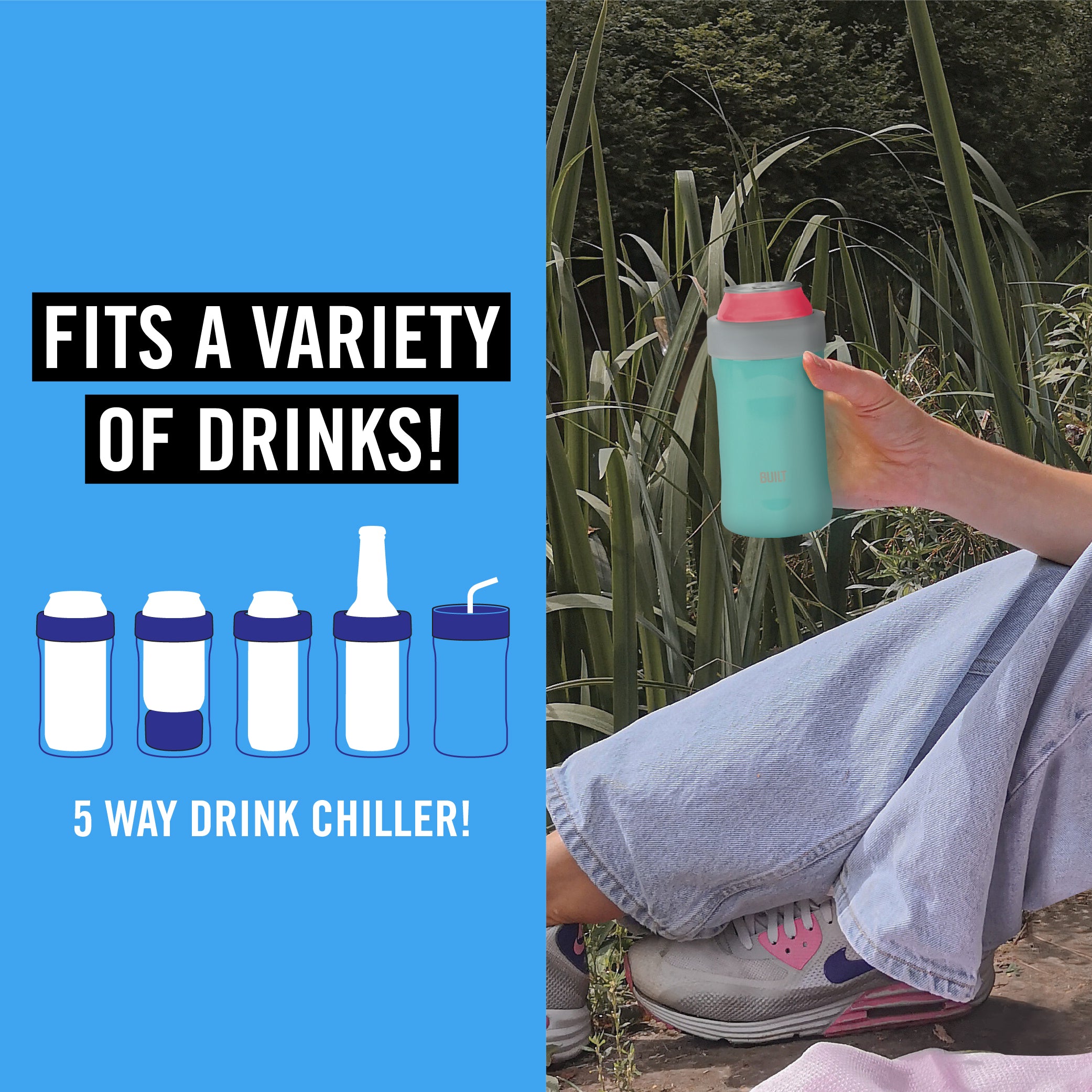 built-5-way-drink-chiller-set-of-2-multi-size-insulated-stainless-steel-cooler image 3