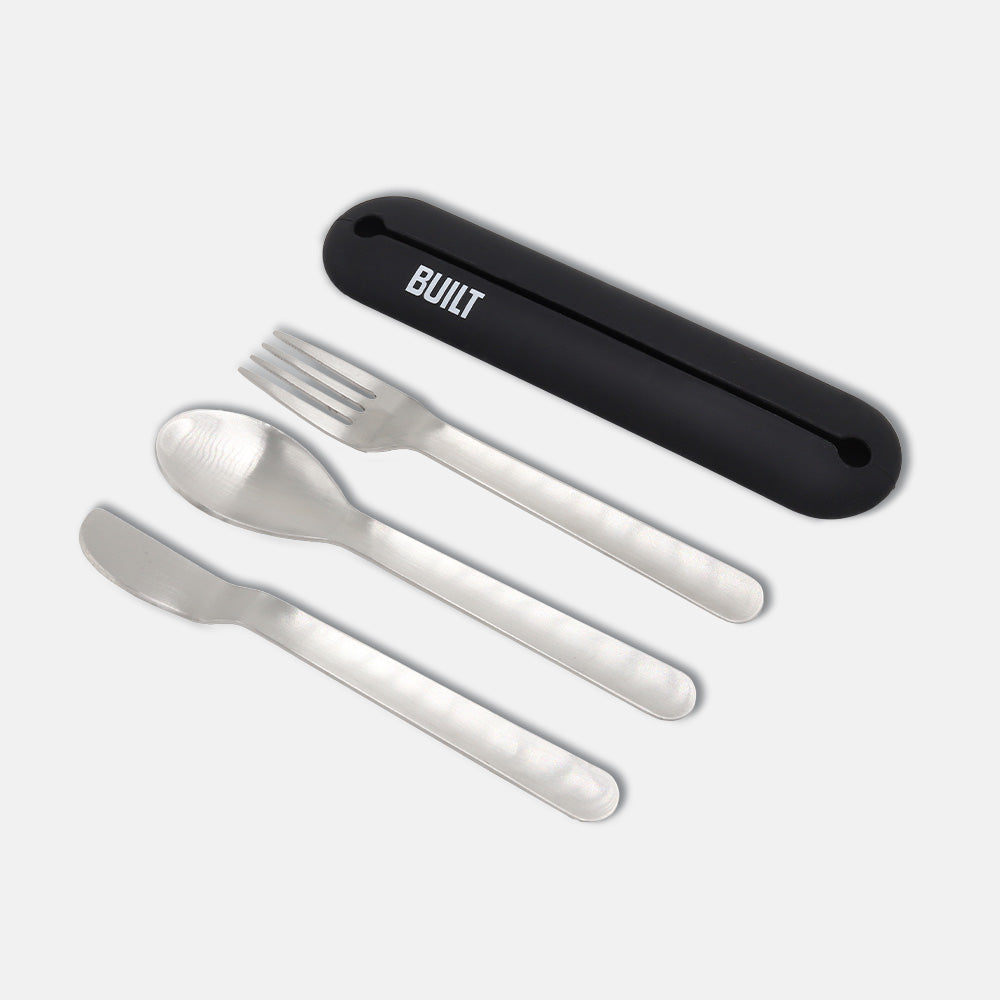 built-silicone-utensil-case-with-stainless-steel-utensils-4-piece-set image 5