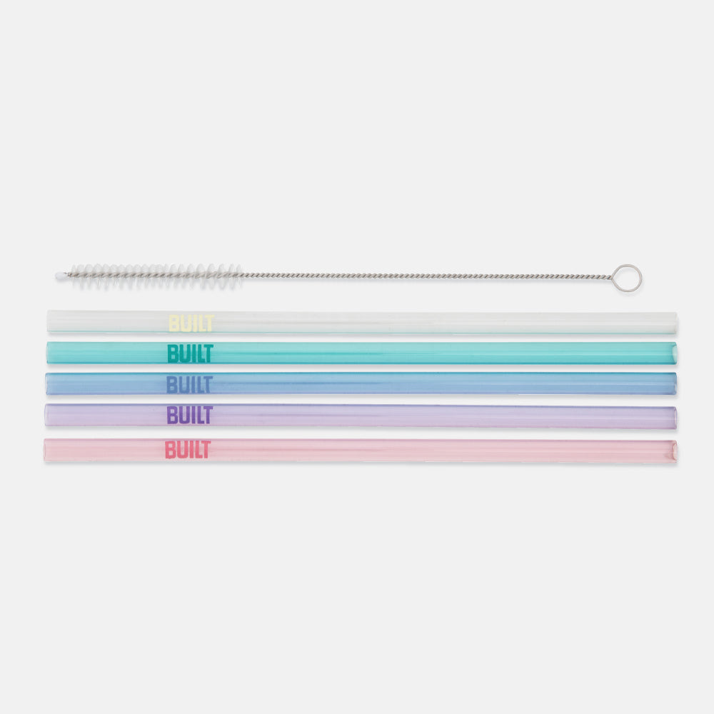 built-tritan-straw-set-with-cleaner-5-bpa-free-reusable-straws-brush image 1