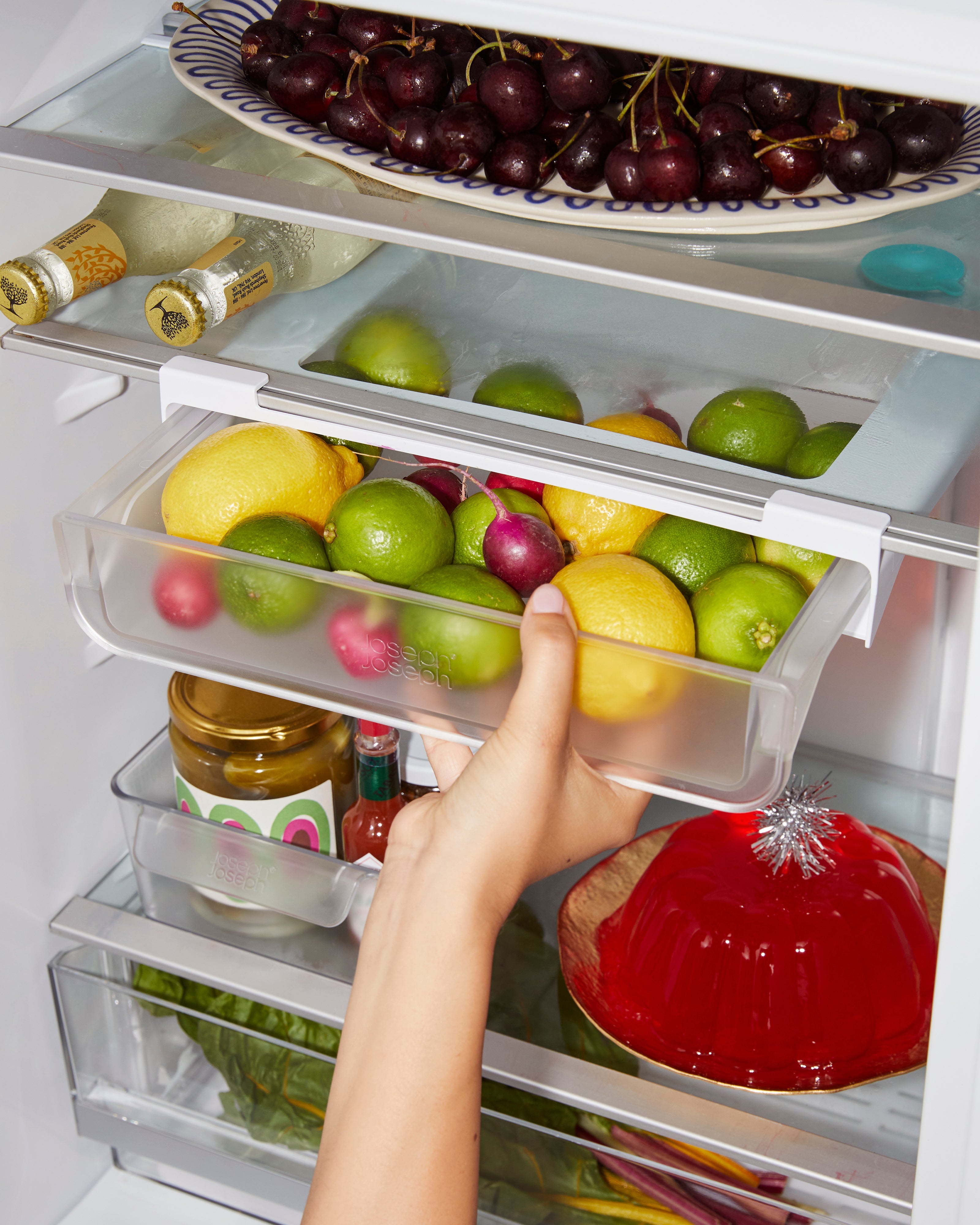 joseph-joseph-2-piece-fridgestore-clear-under-shelf-drawer-storage-bin-set image 2