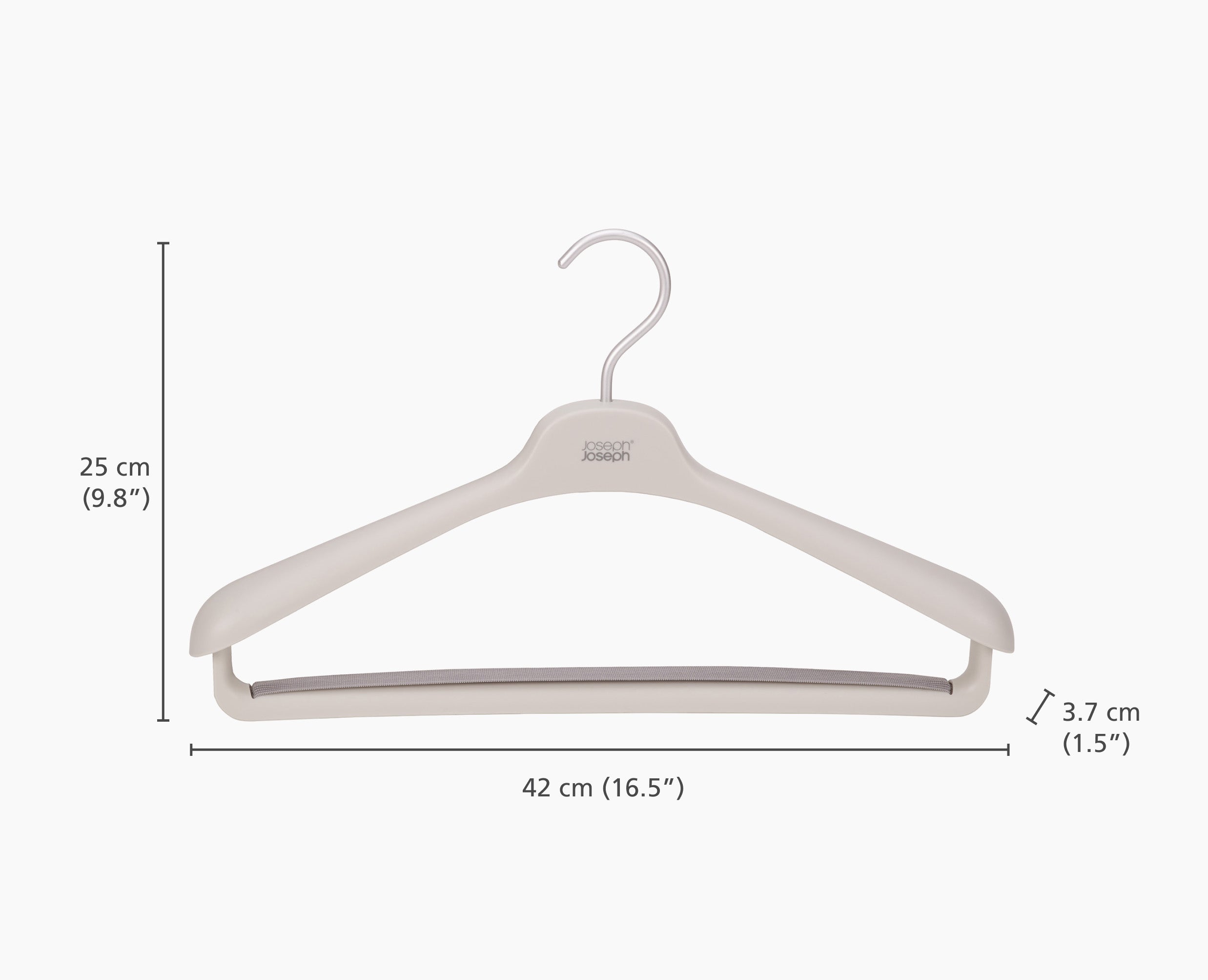 joseph-joseph-orderly-set-of-2-ecru-suit-coat-hangers-recycled-plastic-non-slip- image 5
