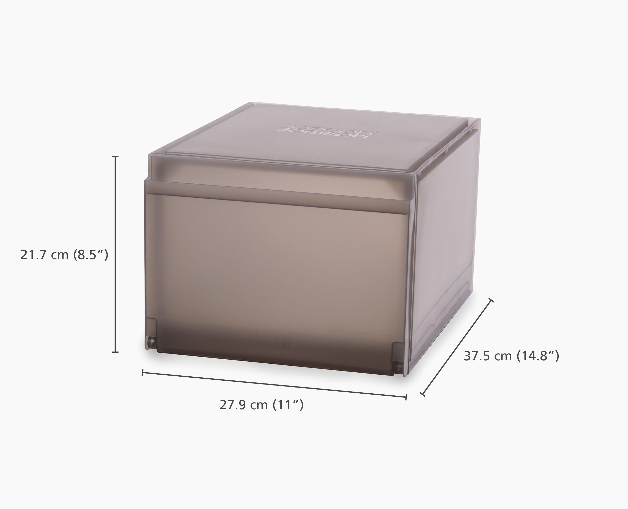 joseph-joseph-shoecase-2-piece-grey-shoe-storage-box-with-slide-out-tray image 5