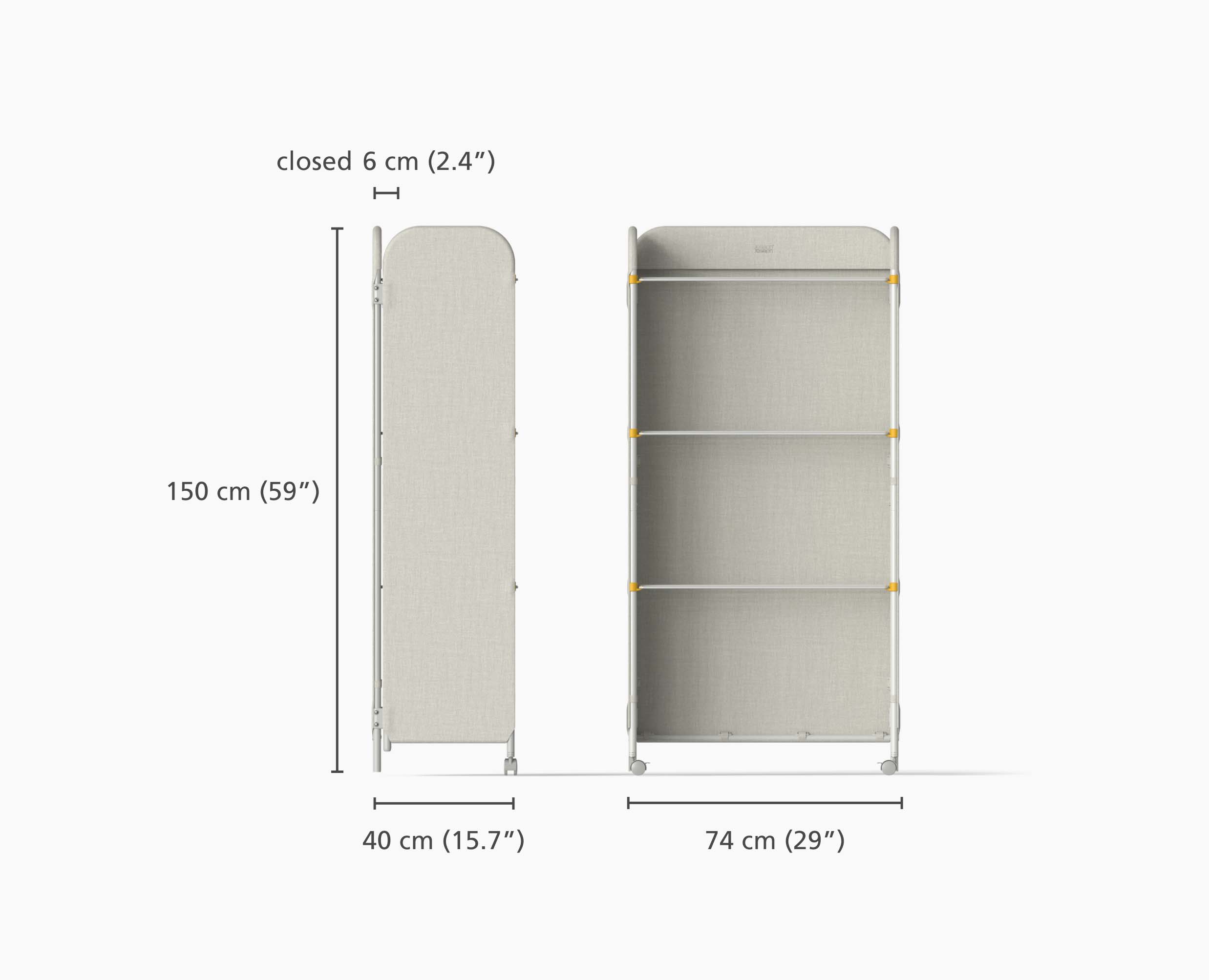 joseph-joseph-eclipse-3-tier-ecru-clothes-airer-with-screen image 6