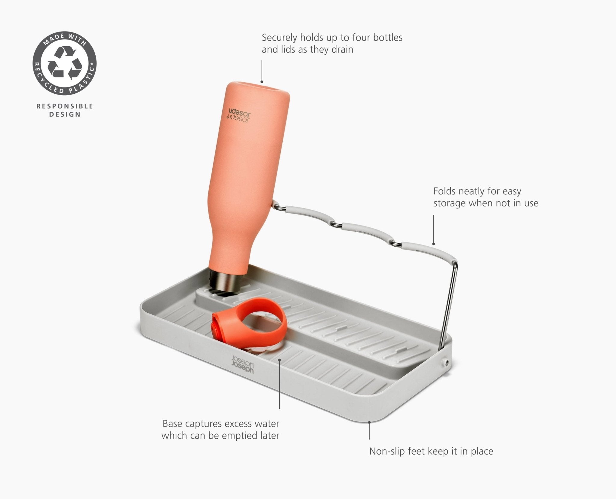 joseph-joseph-drysmart-folding-bottle-drying-rack-space-saving image 6