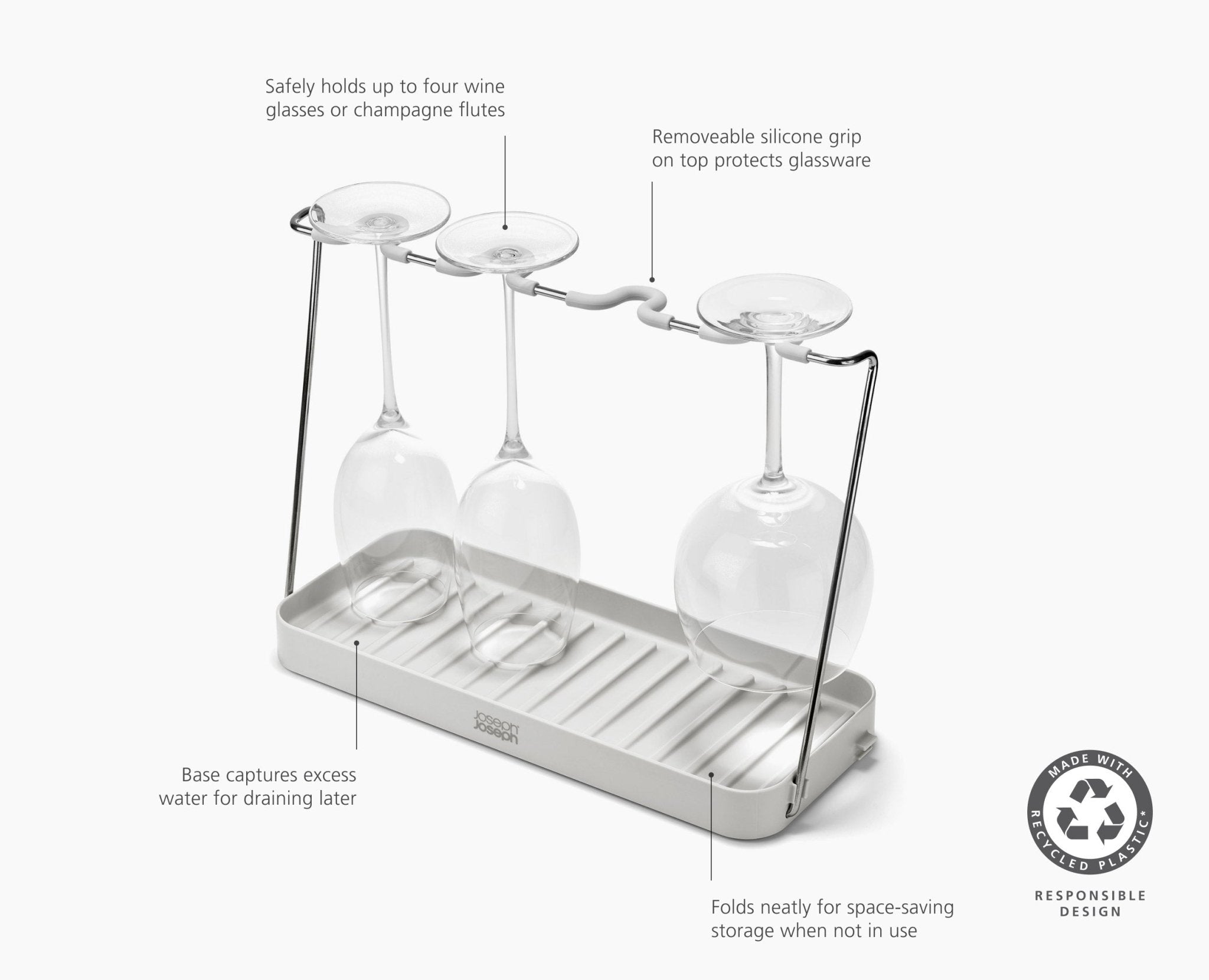 joseph-joseph-drysmart-folding-wine-glass-drying-rack image 6