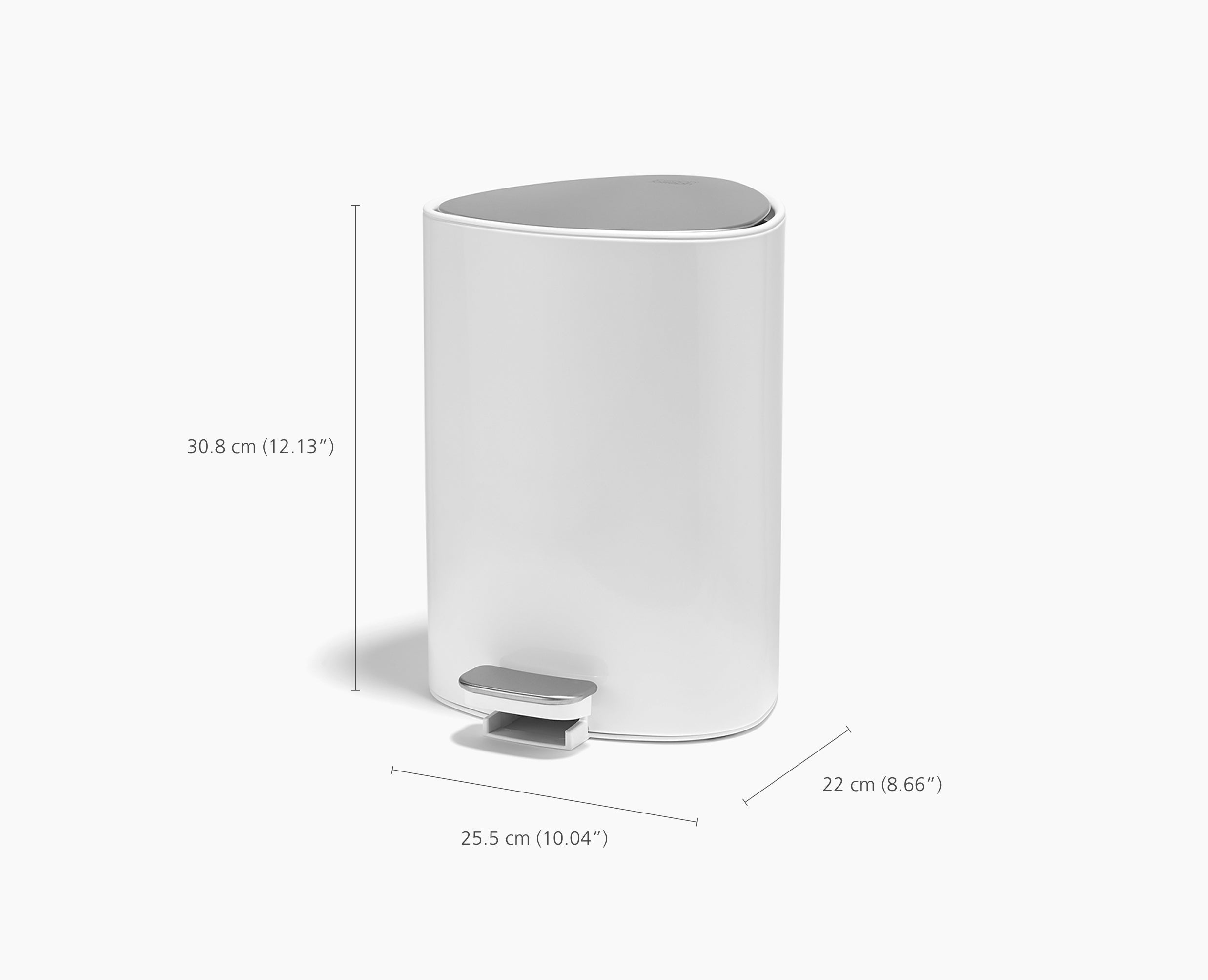 joseph-joseph-easystore-5l-gloss-white-bathroom-pedal-bin-with-soft-close-lid-an image 7