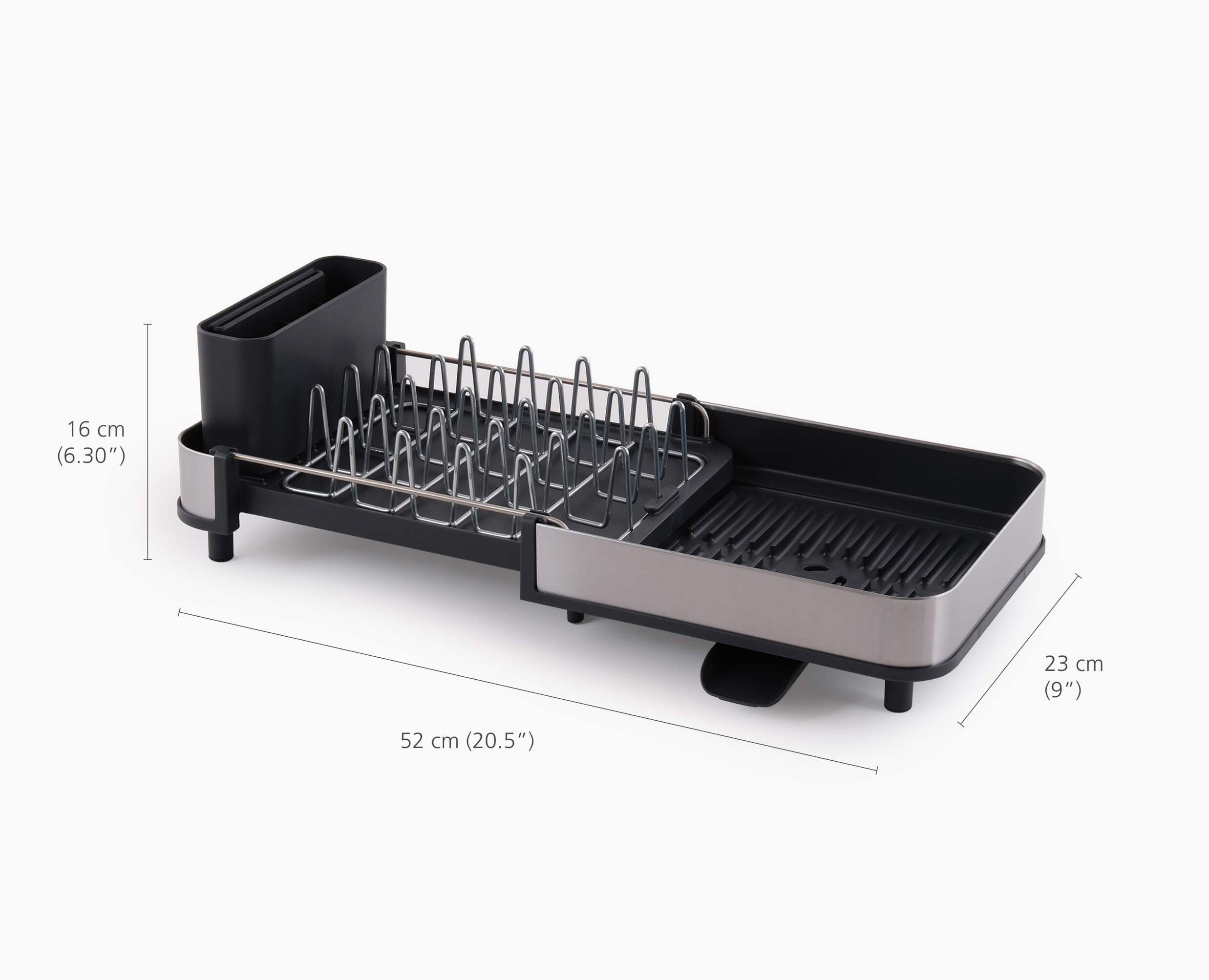 joseph-joseph-extend-slim-steel-expandable-grey-dish-drainer-compact-adjustable- image 7