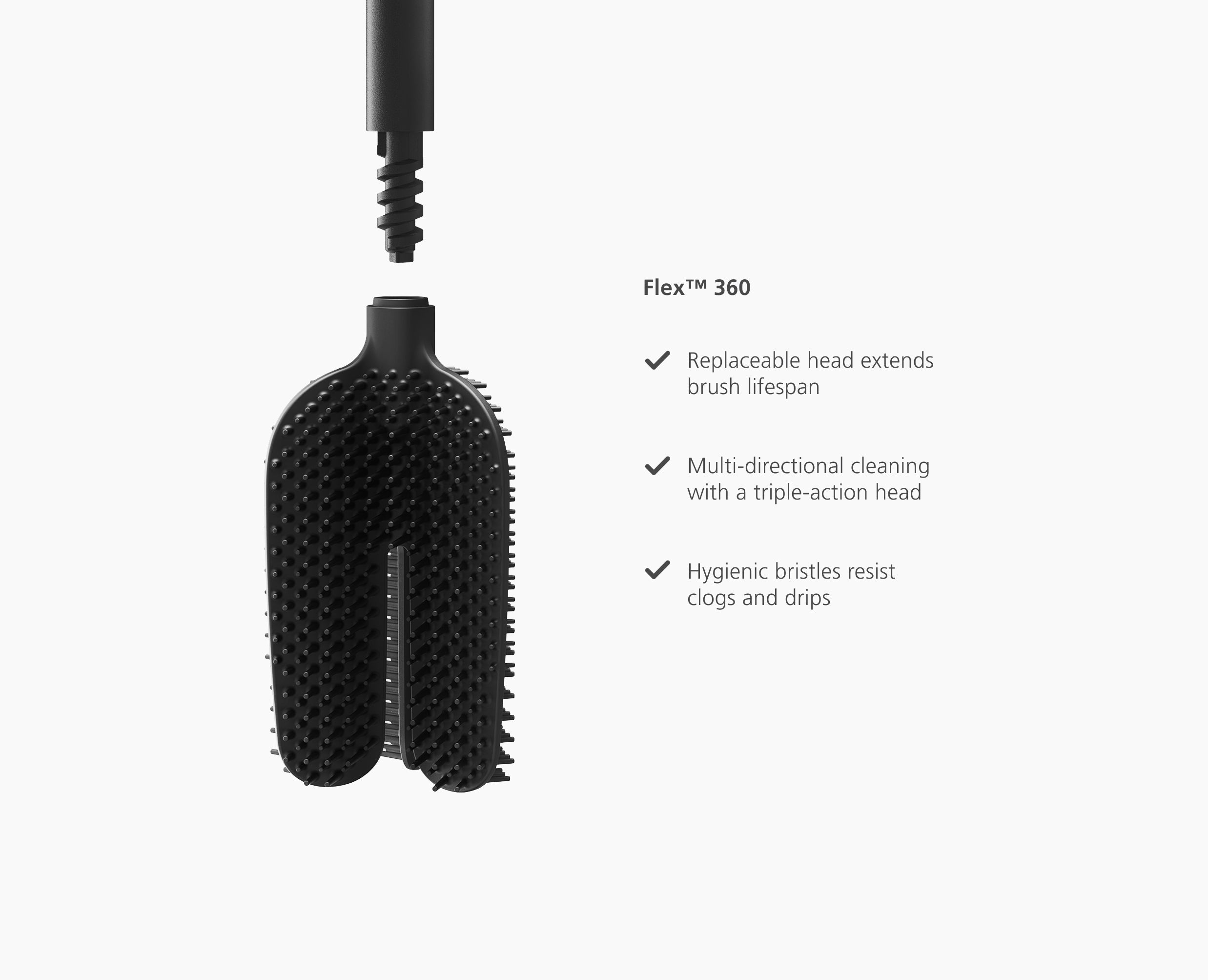 joseph-joseph-flex-360-lite-matt-black-toilet-brush image 7