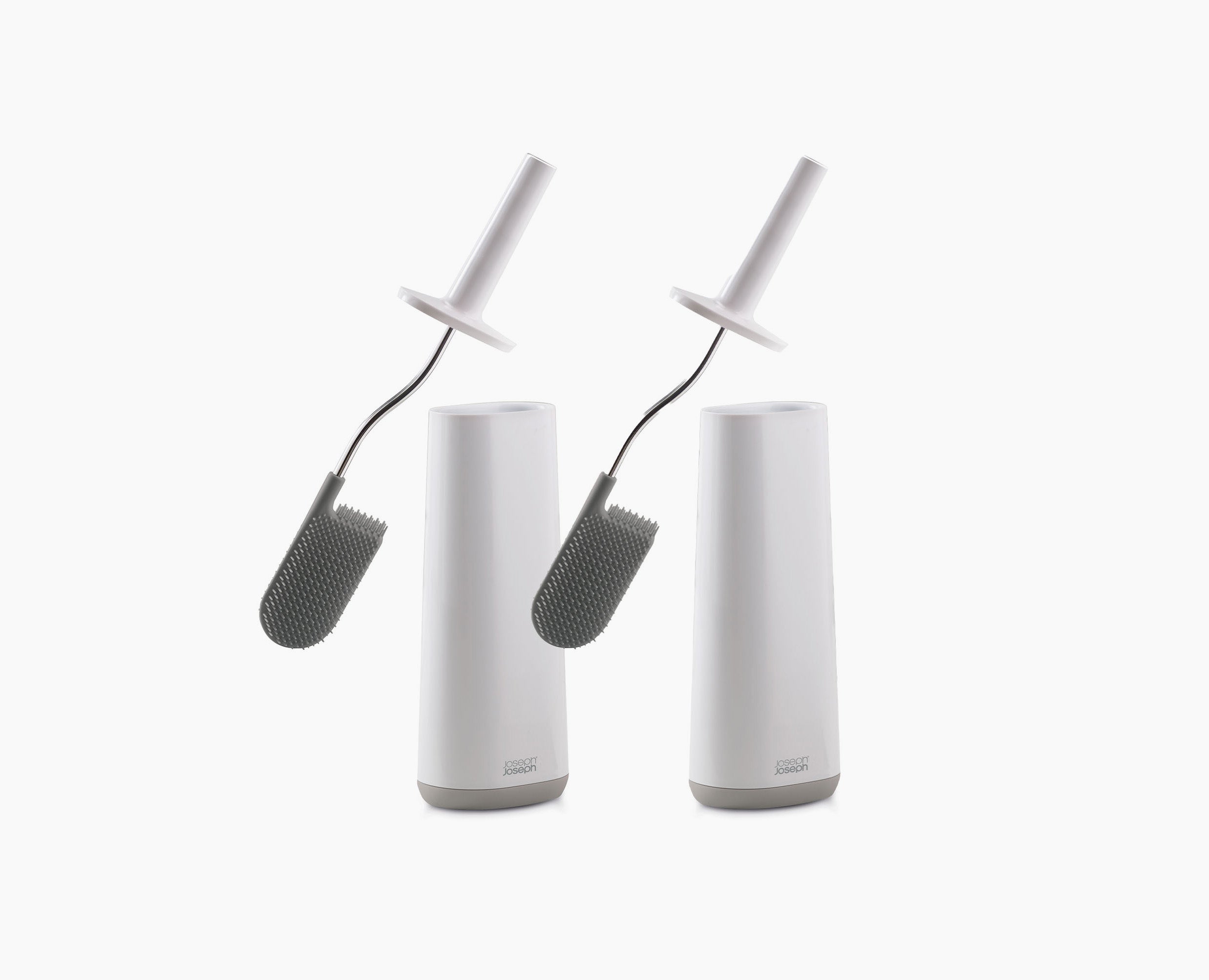 joseph-joseph-flex-toilet-brush-pack-of-2-grey-flexible-d-shaped-head image 1