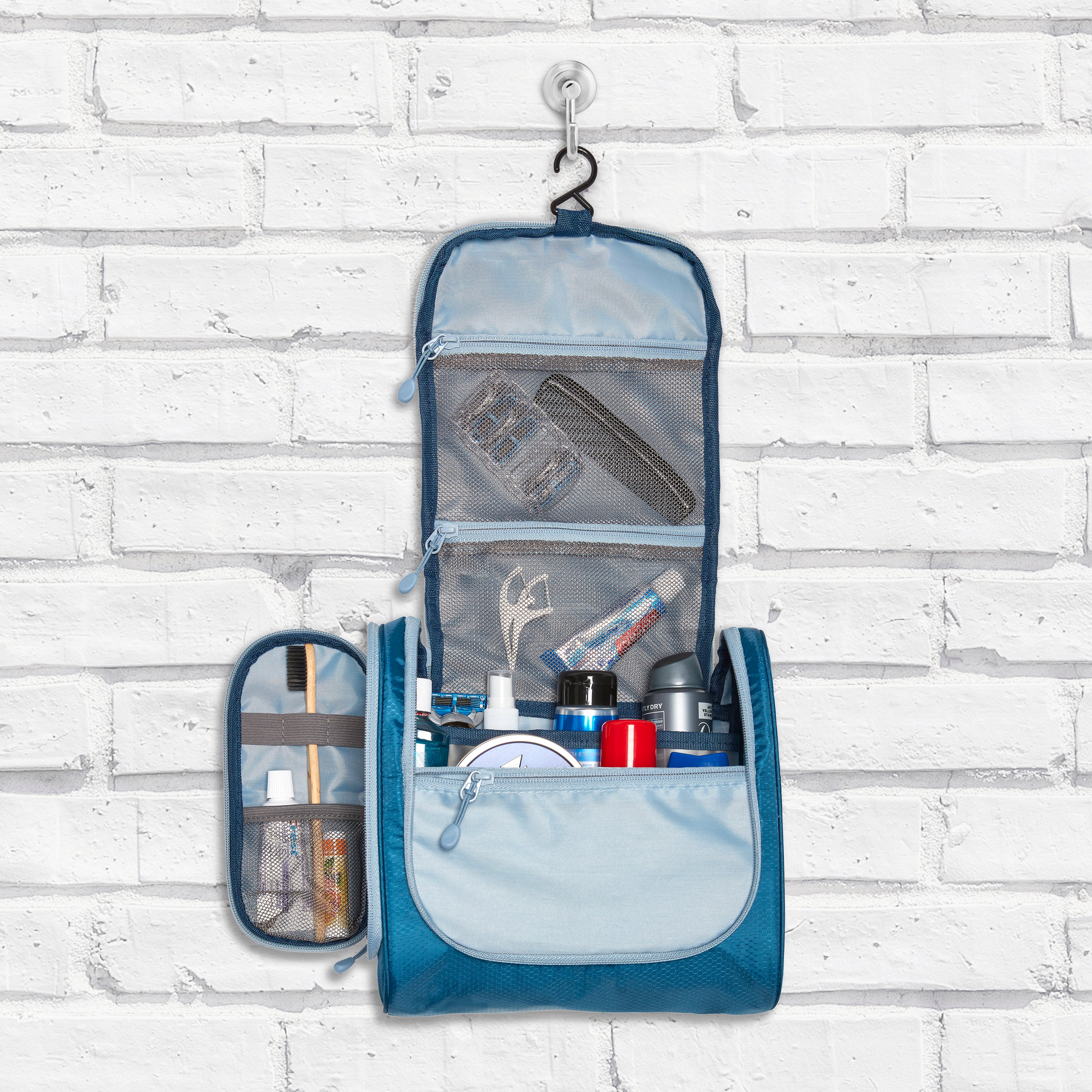built-toiletry-hanging-kit-compact-travel-organizer-with-clear-tpu-pockets-and-h image 3