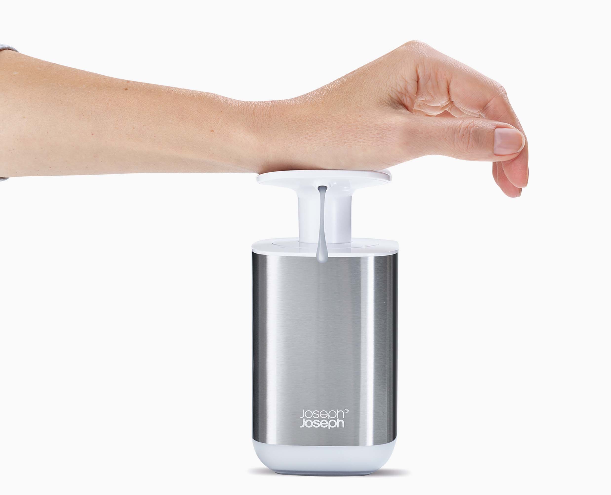 joseph-joseph-presto-stainless-steel-hygienic-soap-dispenser-with-pump-350ml image 4
