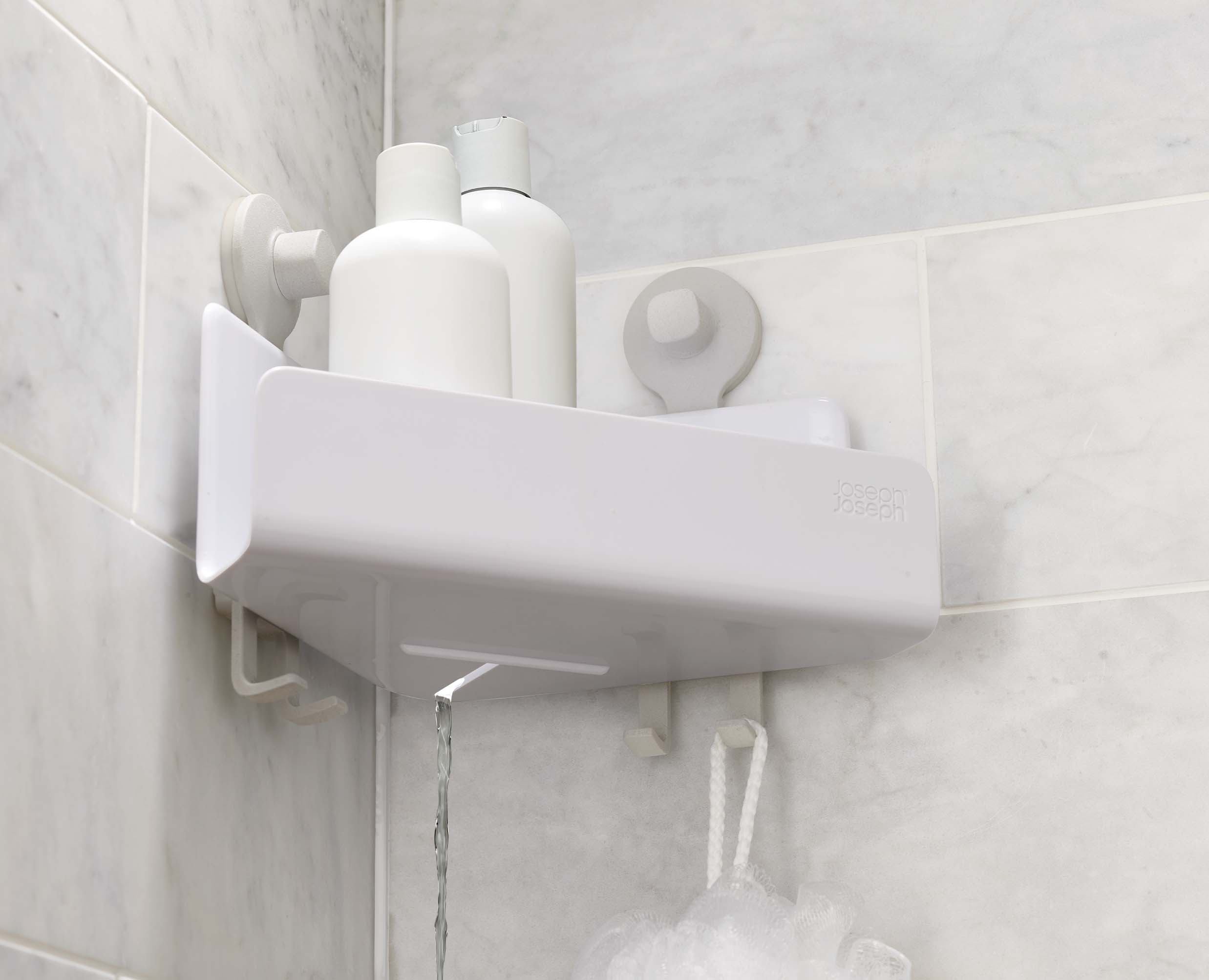 joseph-joseph-easystore-2-piece-white-corner-shower-shelf-set image 4