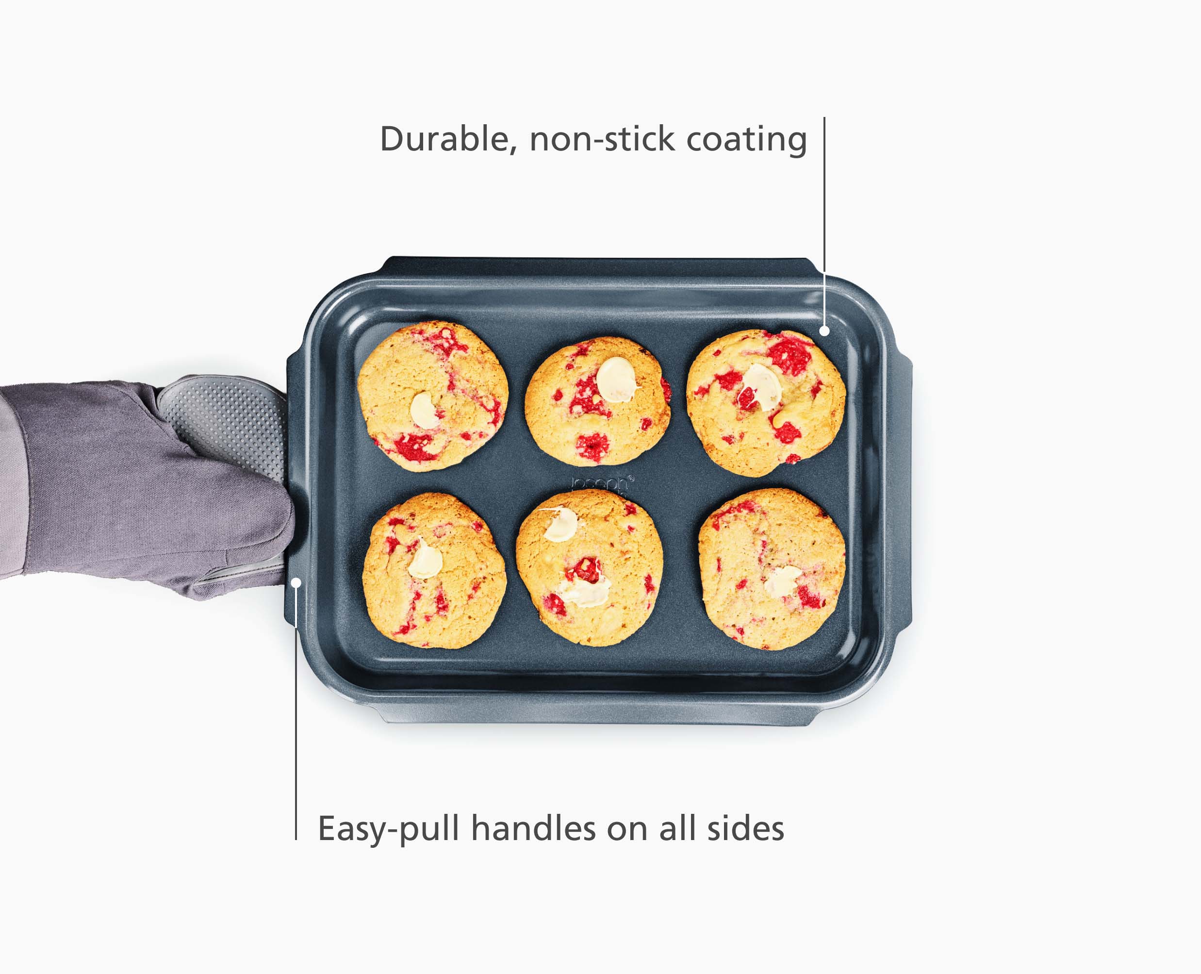 joseph-joseph-nest-bake-large-blue-non-stick-baking-tray-with-easy-pull-handles image 4