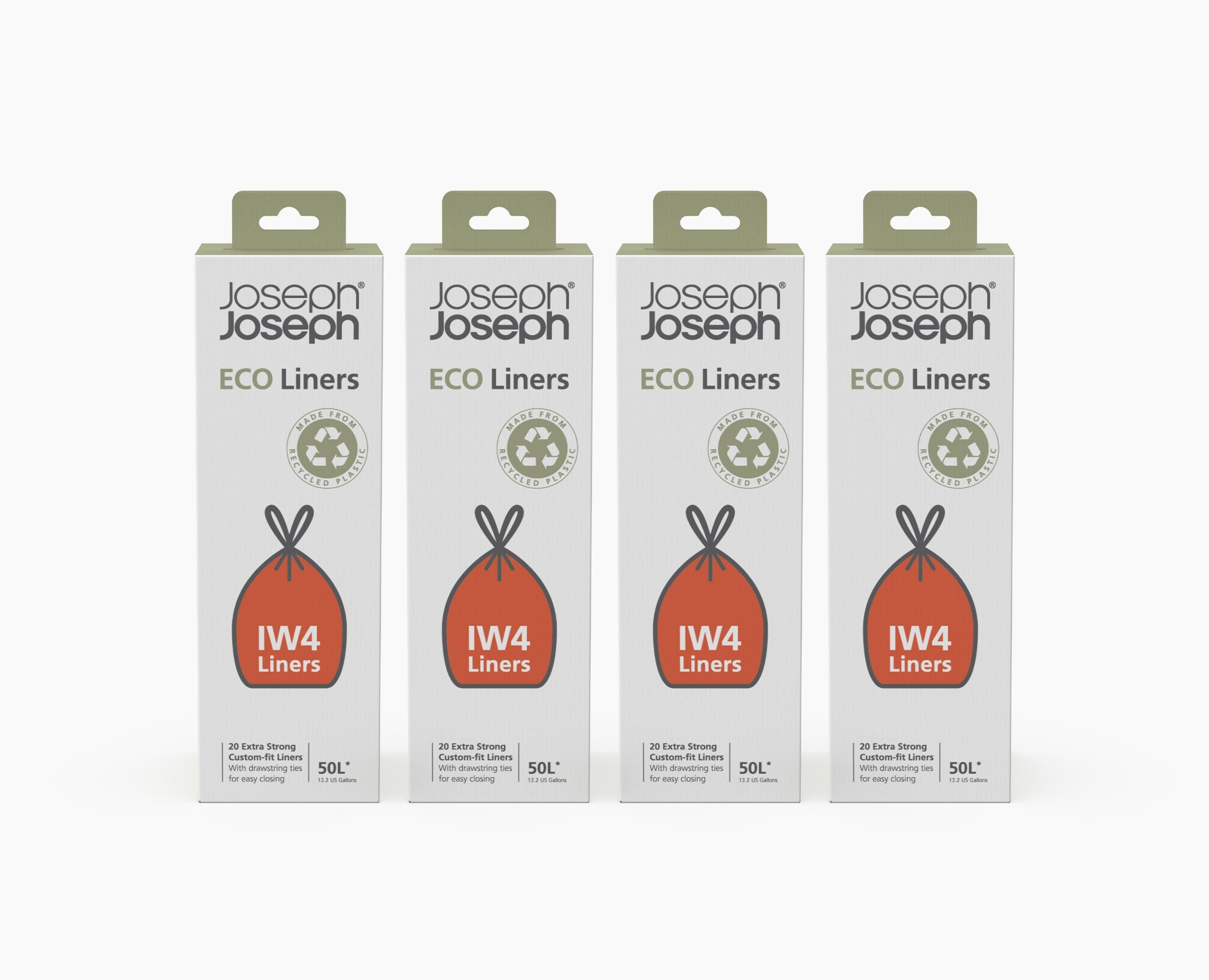 joseph-joseph-iw4-50l-grey-recycled-bin-liners-4-pack image 1