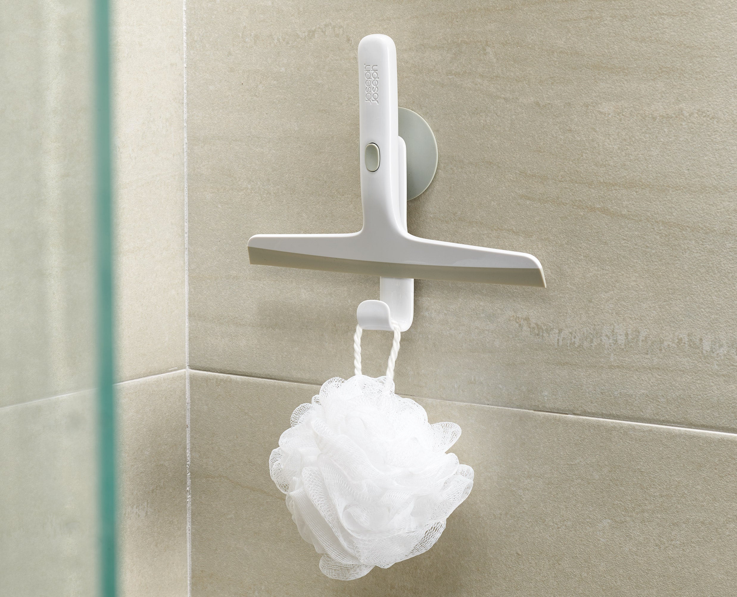 joseph-joseph-easystore-pack-of-2-light-grey-shower-squeegees-with-storage-hook image 2