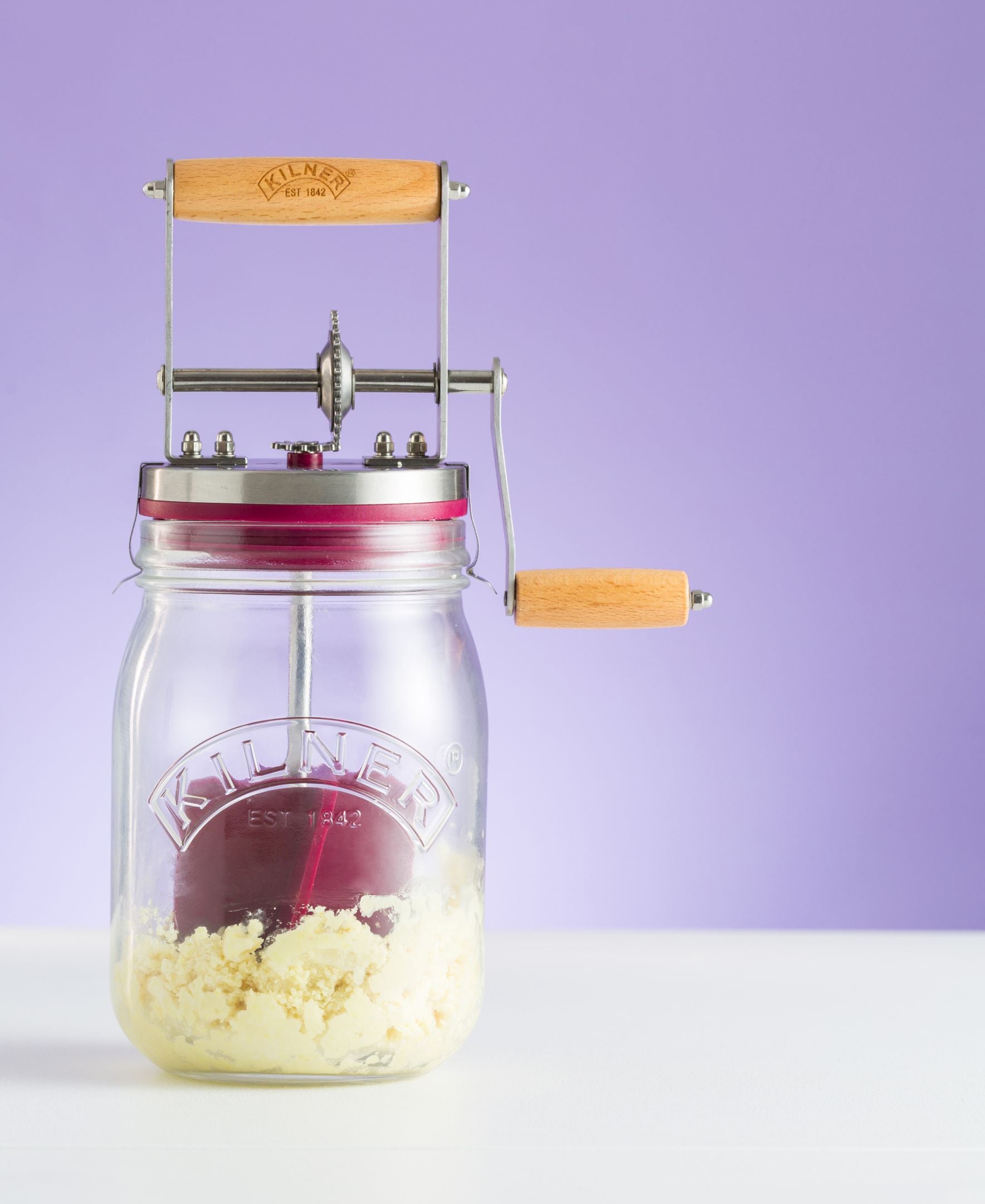 kilner-butter-churner-34oz-manual-butter-maker-with-glass-jar image 1