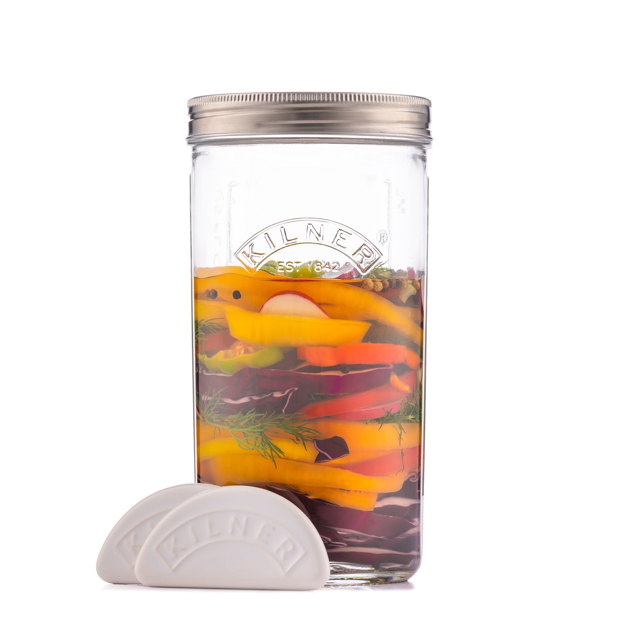 kilner-fermentation-set-34oz-1-liter-jar-with-airlock-lid image 1