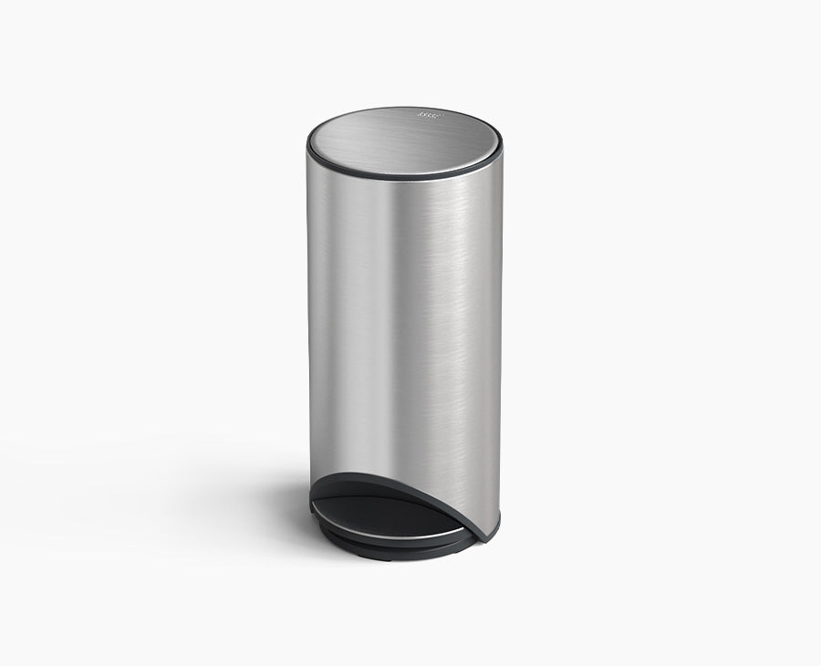 joseph-joseph-arc-30l-easy-push-stainless-steel-pedal-bin-hands-free-space-savin image 1