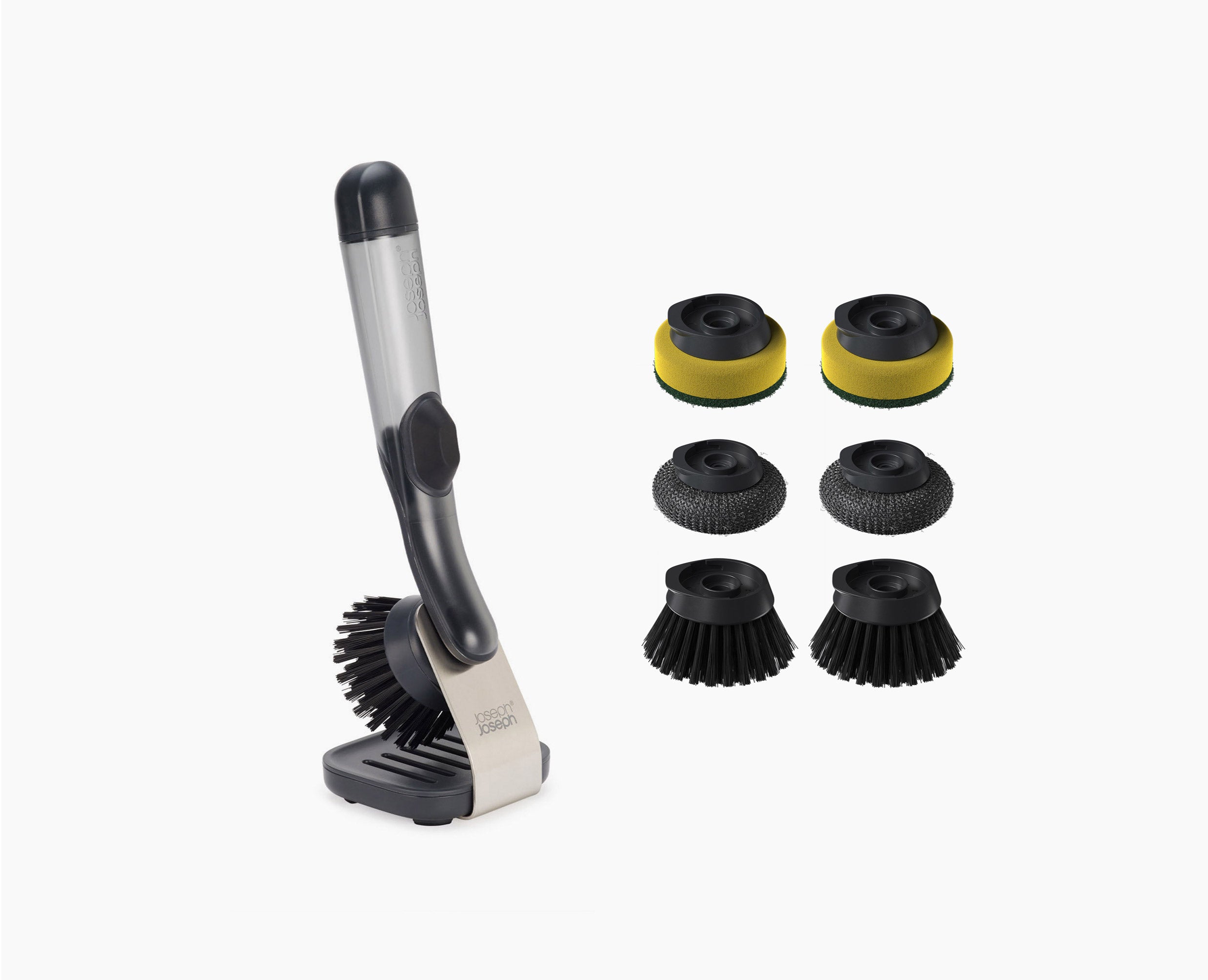joseph-joseph-sinktech-soap-dispensing-washing-up-brush-with-steel-stand-extra-h image 3