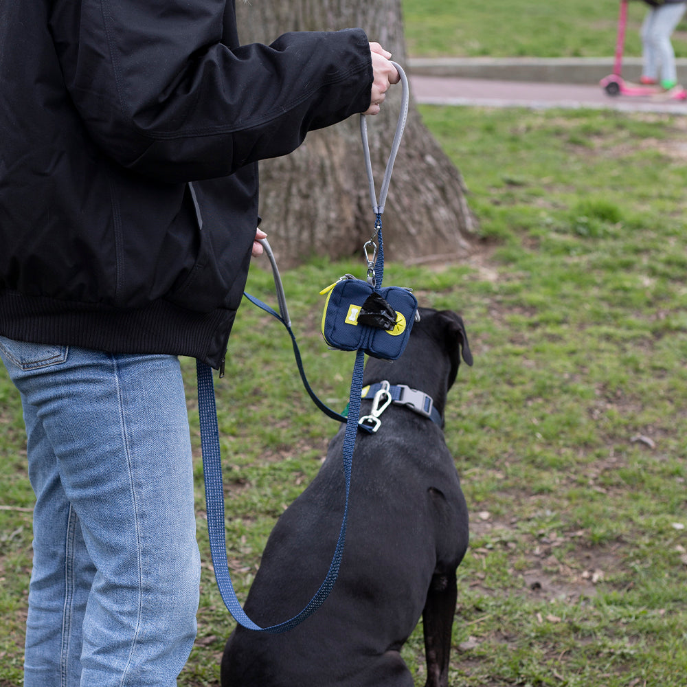 built-duo-dog-leash-bag-two-compartment-bag-with-silicone-portal-for-waste-bags image 3