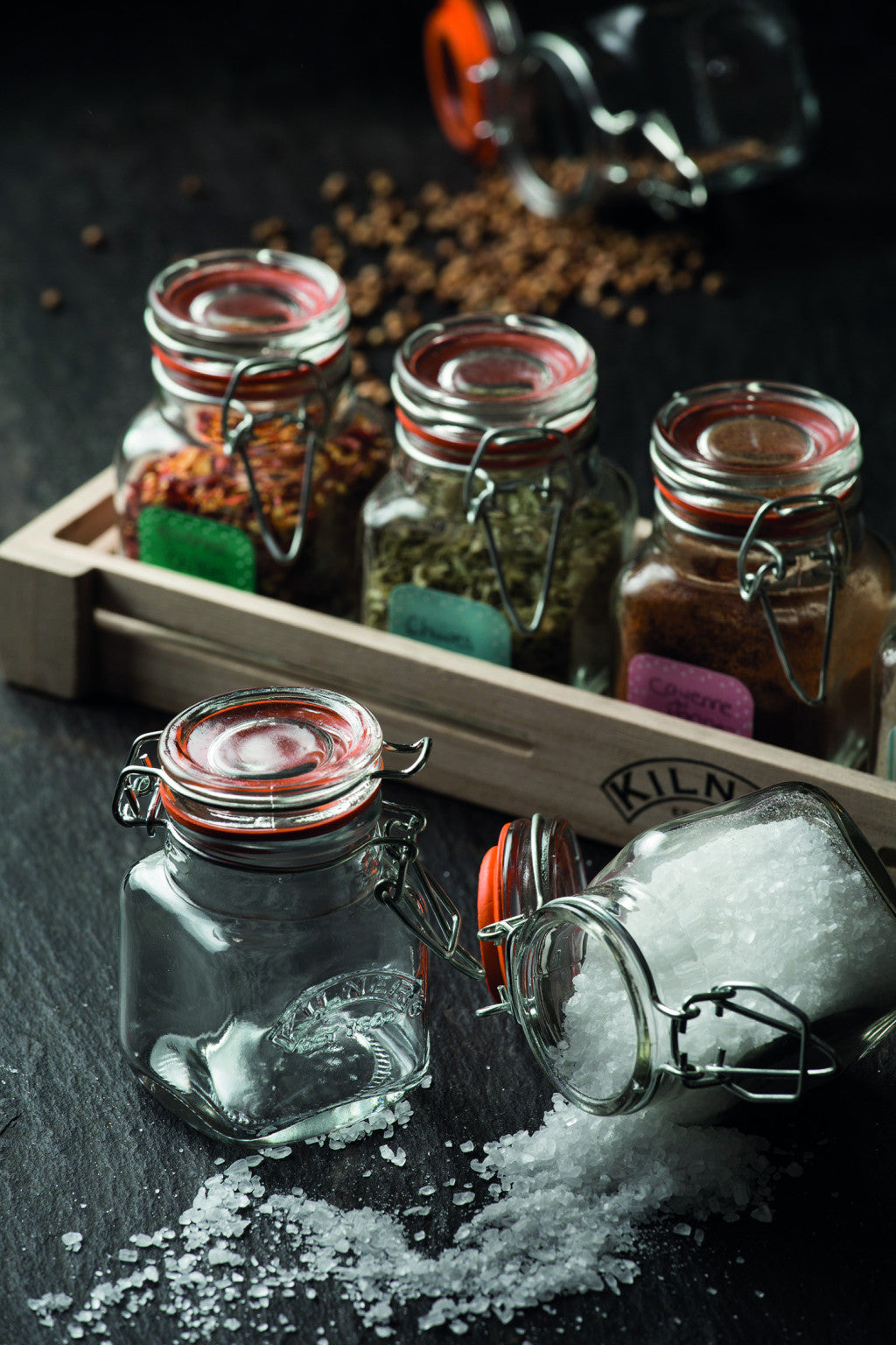 kilner-clip-top-square-spice-jars-set-of-12-2-4oz-each-for-spice-organization image 3
