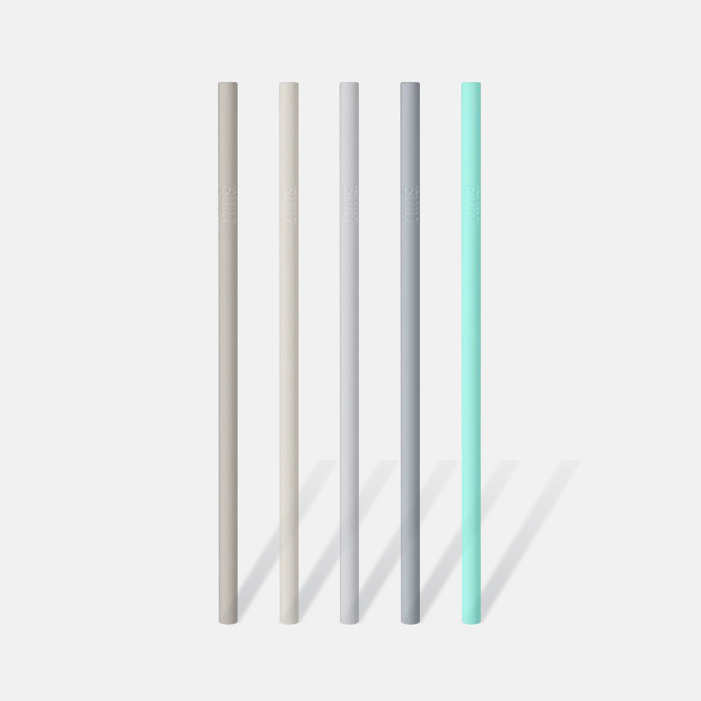 built-silicone-straw-set-with-cleaner-5-reusable-bpa-free-silicone-straws-cleani image 3