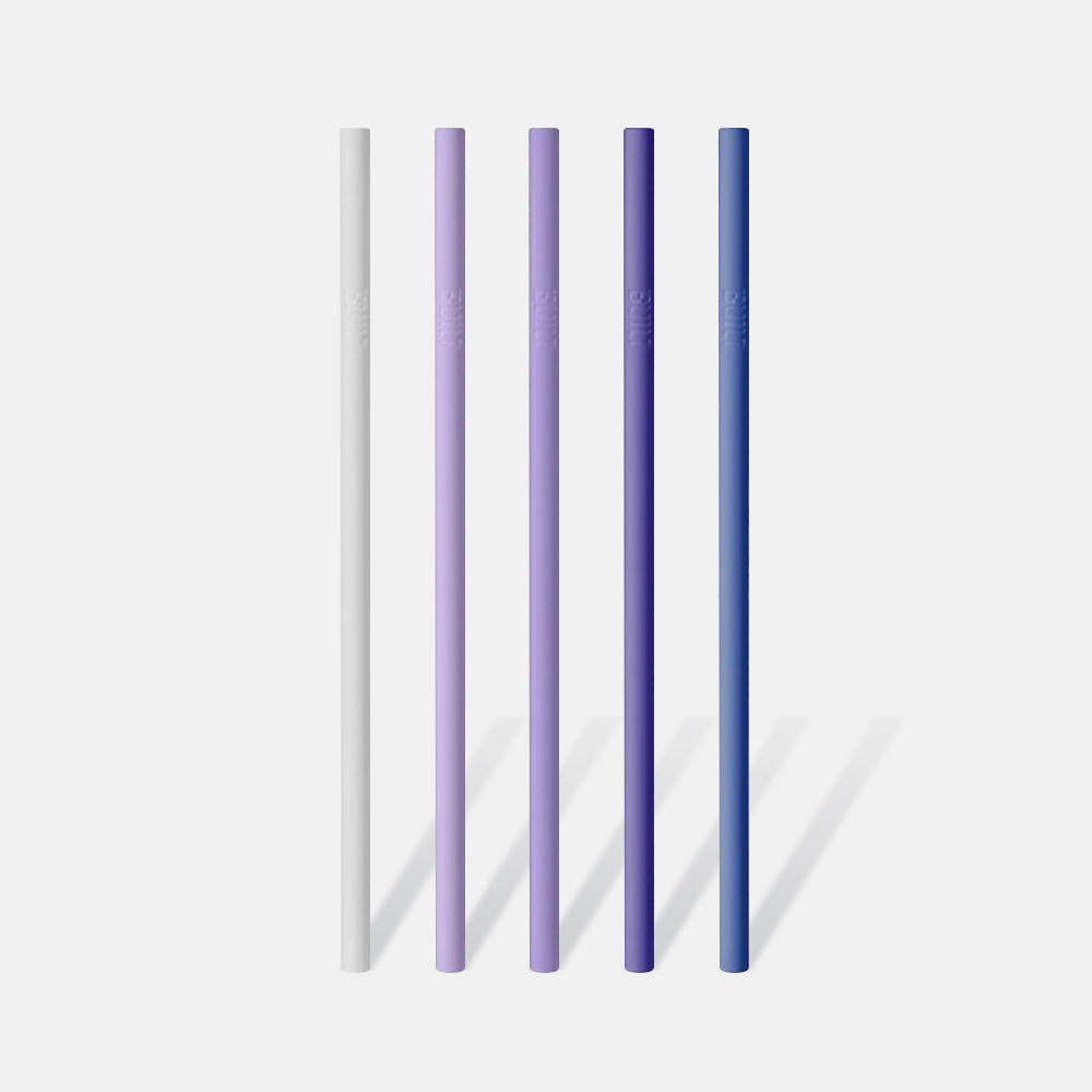built-silicone-straw-set-with-cleaner-5-reusable-bpa-free-silicone-straws-cleani image 1