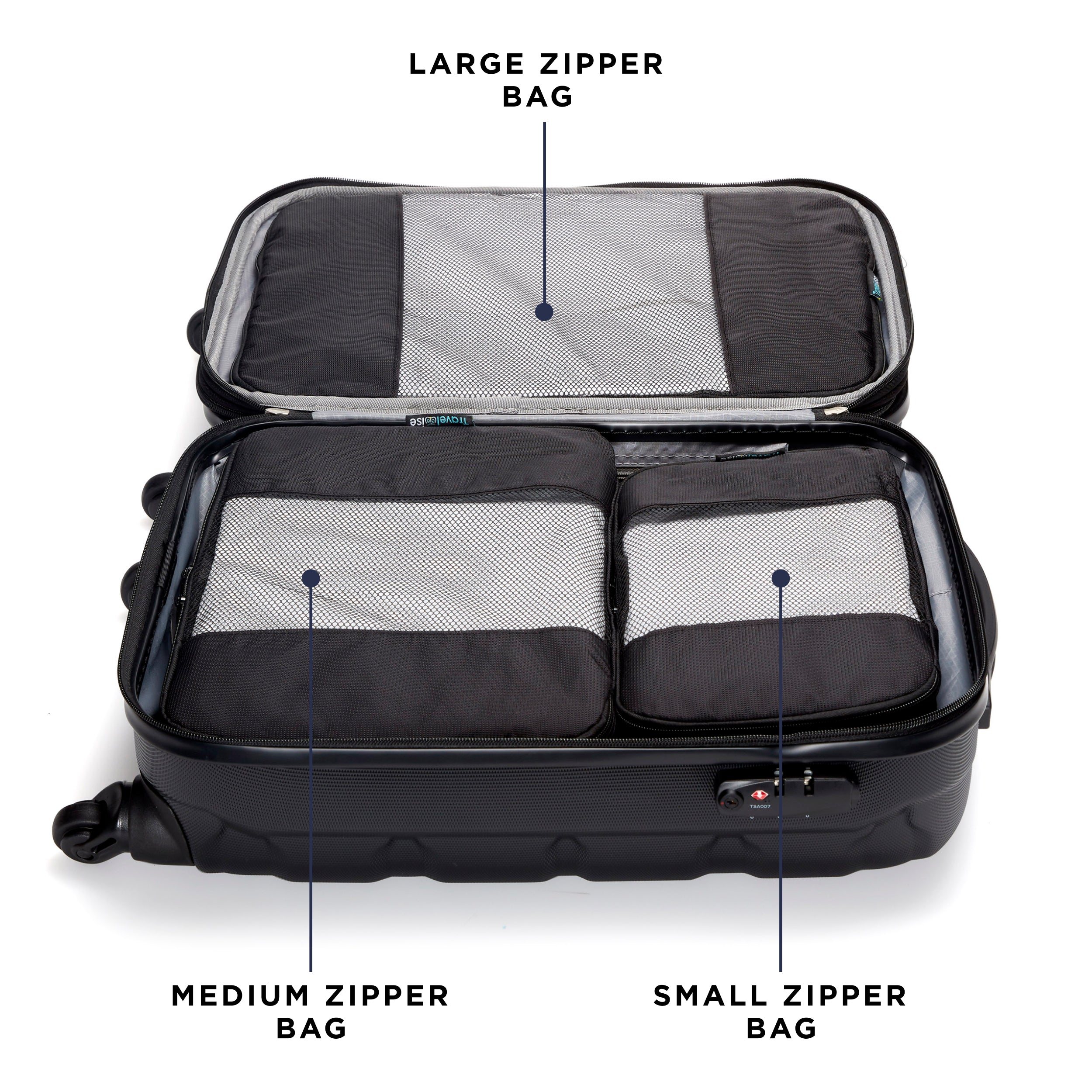 built-travelwise-packing-cubes-5-piece-set-durable-nylon-luggage-organizers image 2