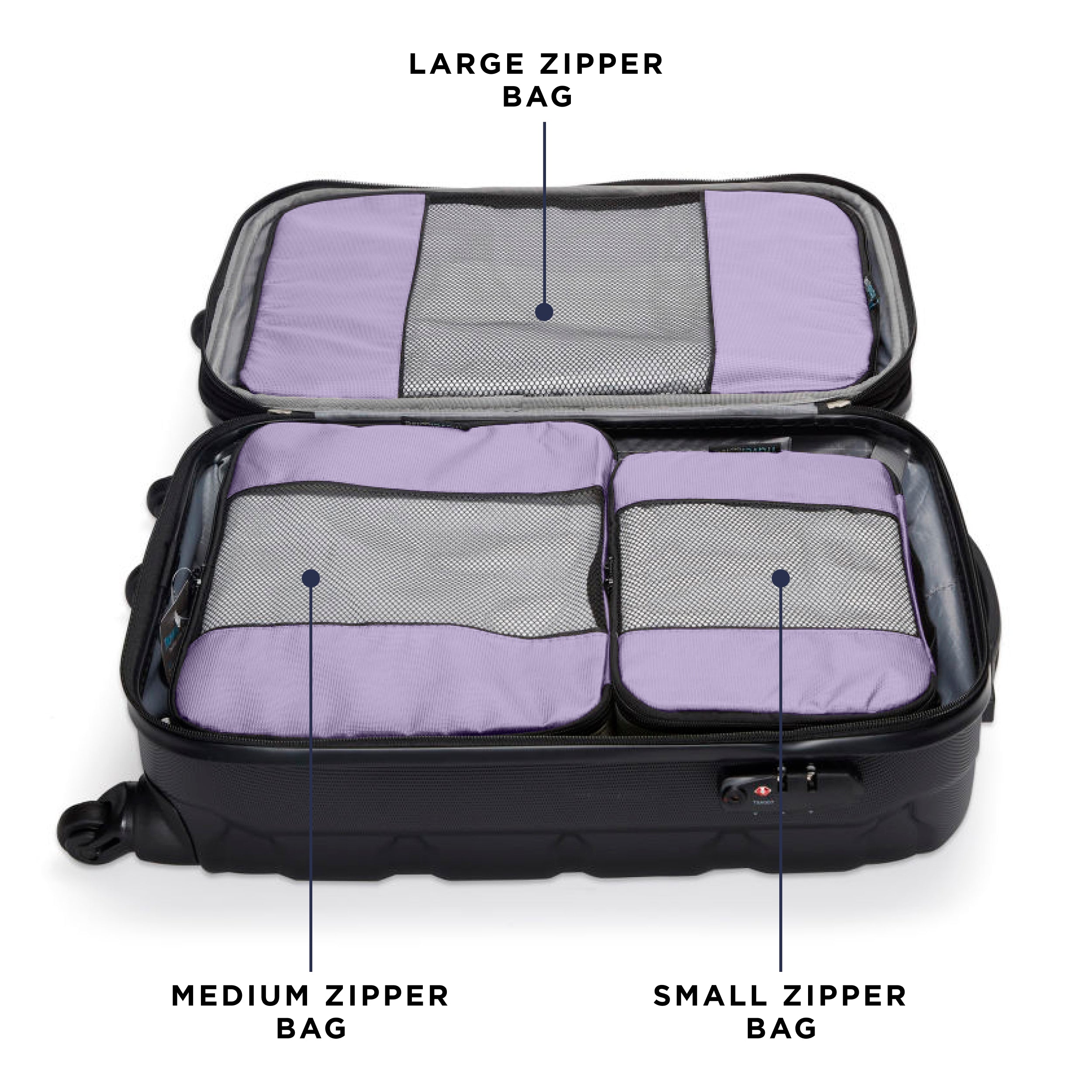 built-travelwise-packing-cubes-5-piece-set-durable-nylon-luggage-organizers image 8