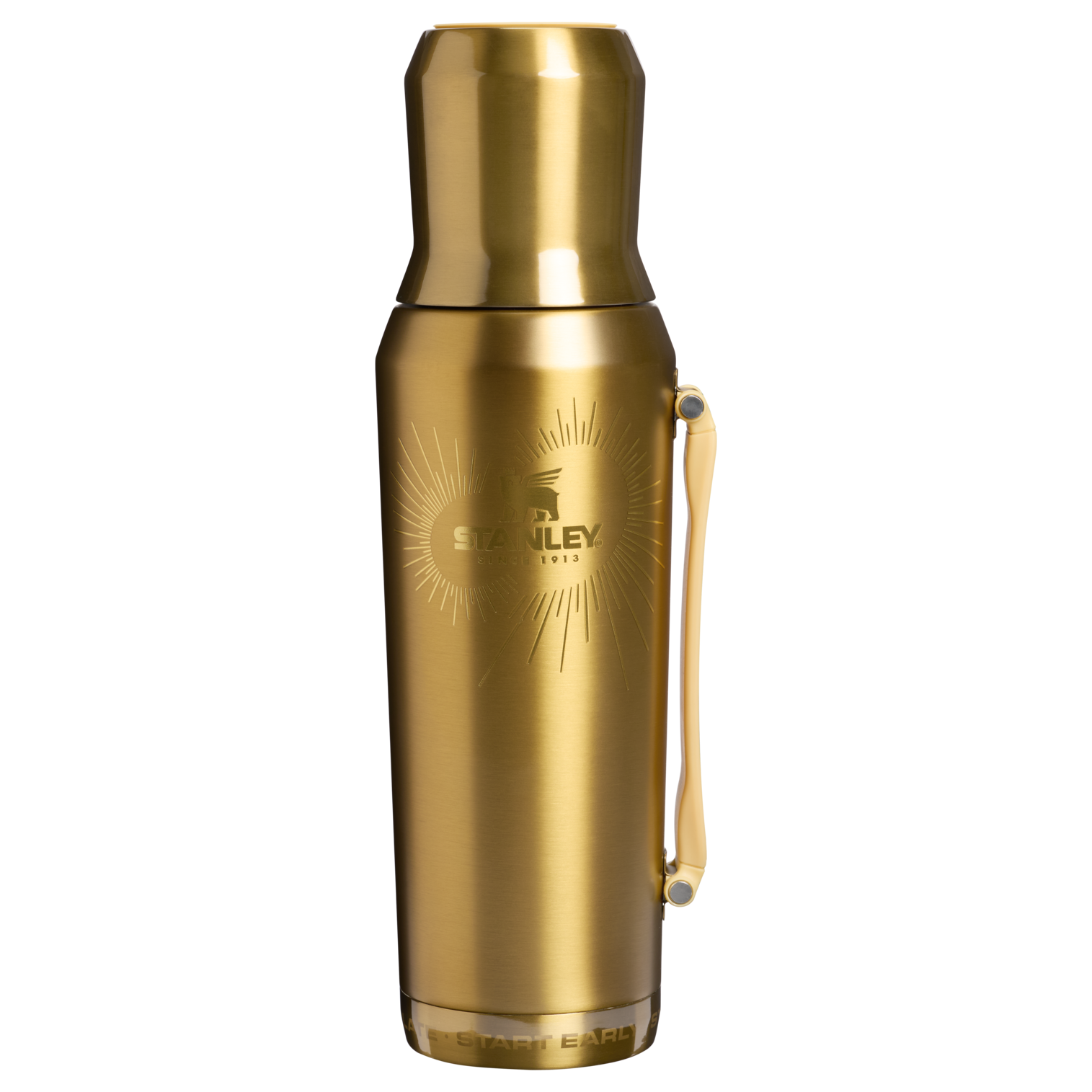 stanley-1913-messi-ideal-mate-bottle-1-3-qt-gold-finish-leakproof-thermos-with-i image 1