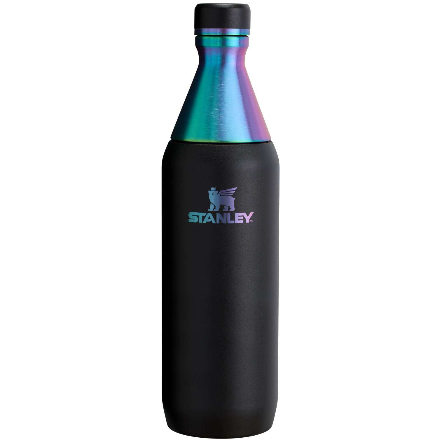 stanley-1913-black-chroma-all-day-slim-bottle-20-oz-iridescent-matte-water-bottl image 1