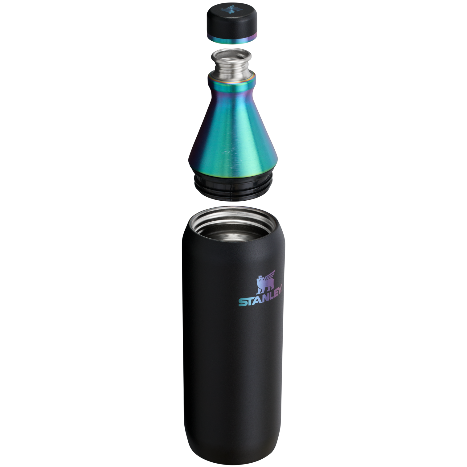 stanley-1913-black-chroma-all-day-slim-bottle-20-oz-iridescent-matte-water-bottl image 3