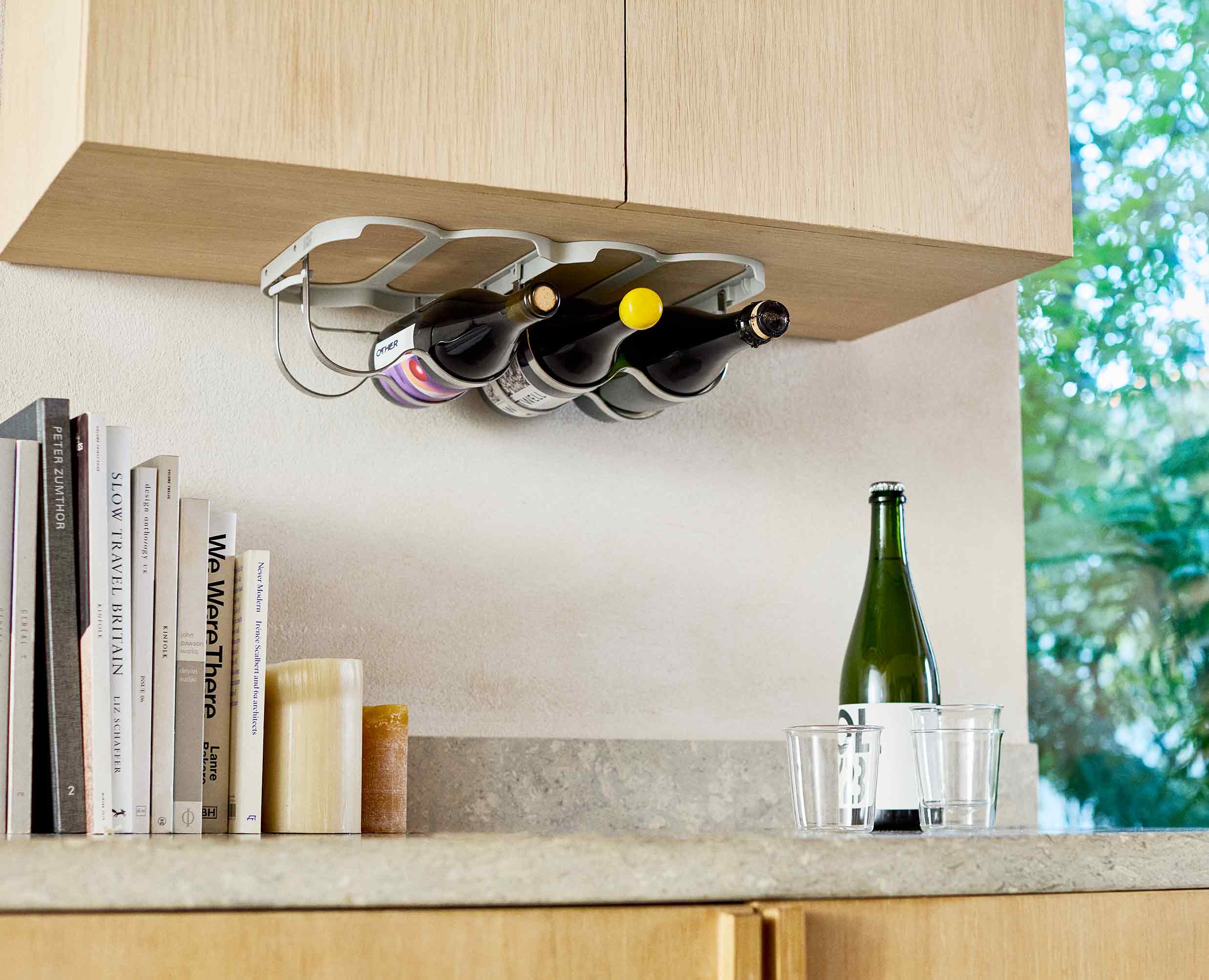joseph-joseph-cradle-under-shelf-folding-wine-bottle-rack-space-saving-stainless image 3