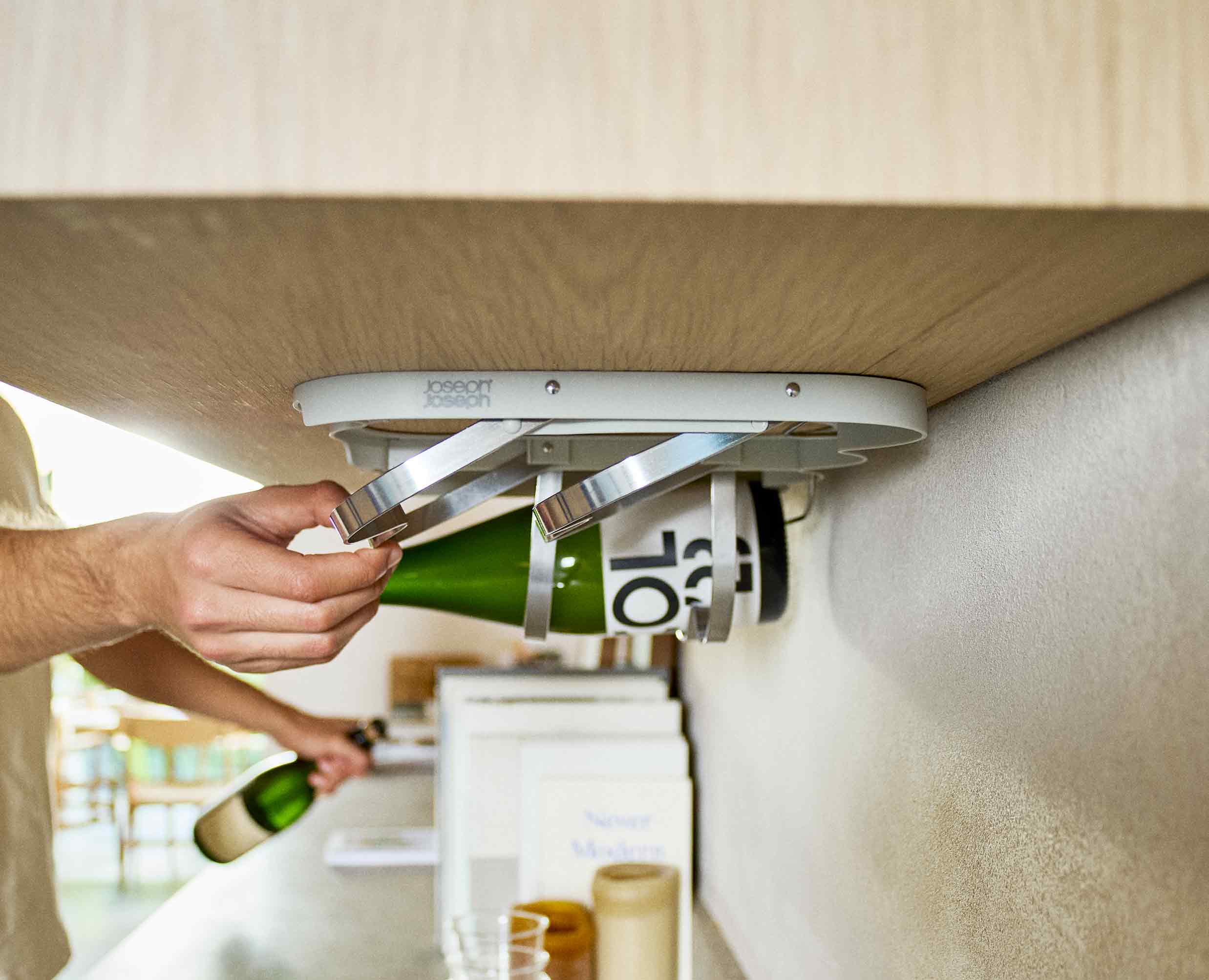 joseph-joseph-cradle-under-shelf-folding-wine-bottle-rack-space-saving-stainless image 4